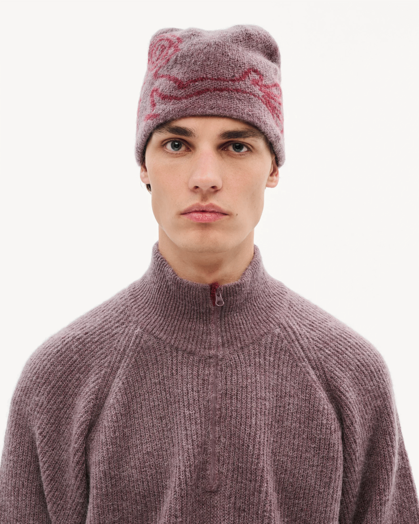 HIKING PATROL MOSCOT MOHAIR MIXED KNIT BEANIE