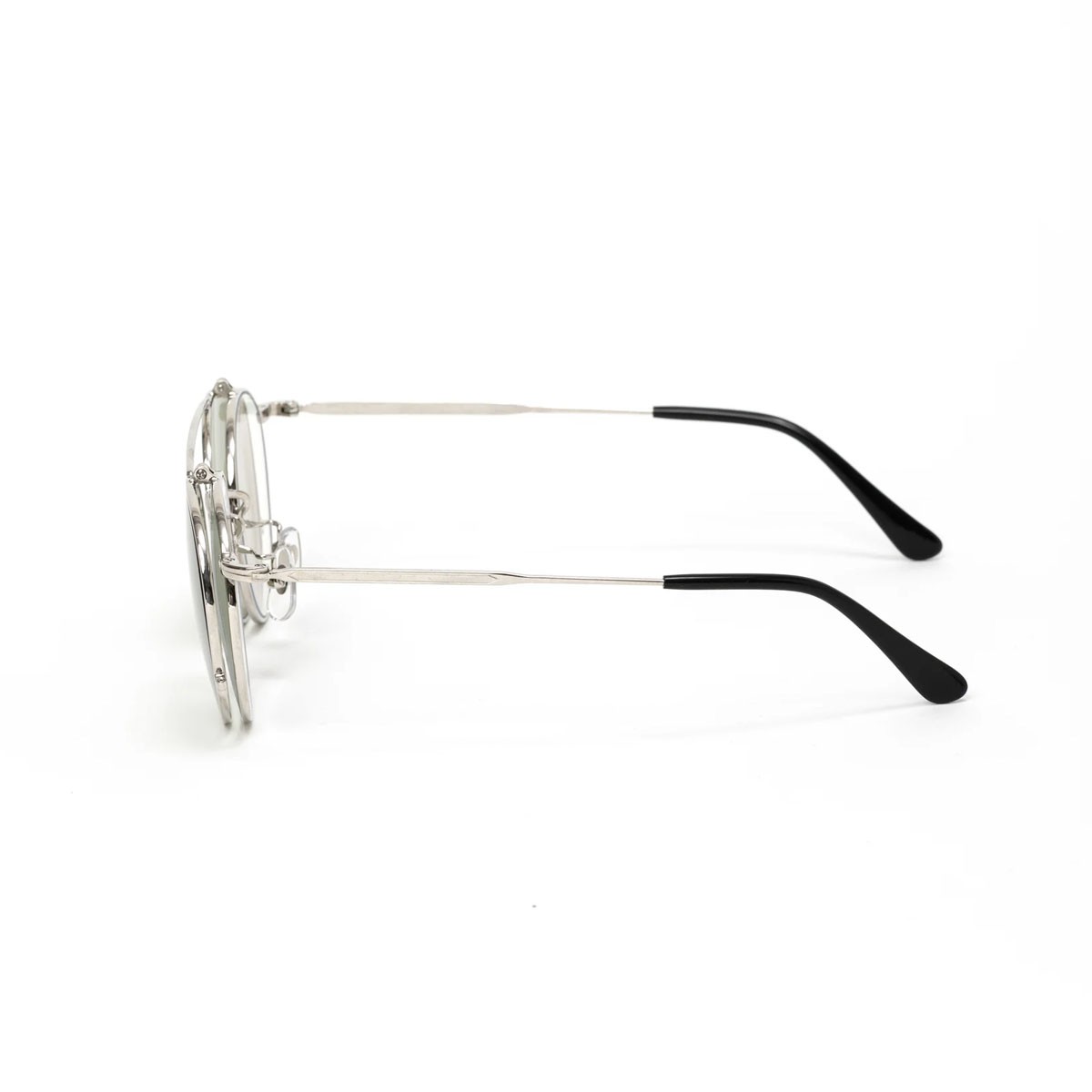 CALEE FLIP UP TYPE CIRCLE METAL GLASSES