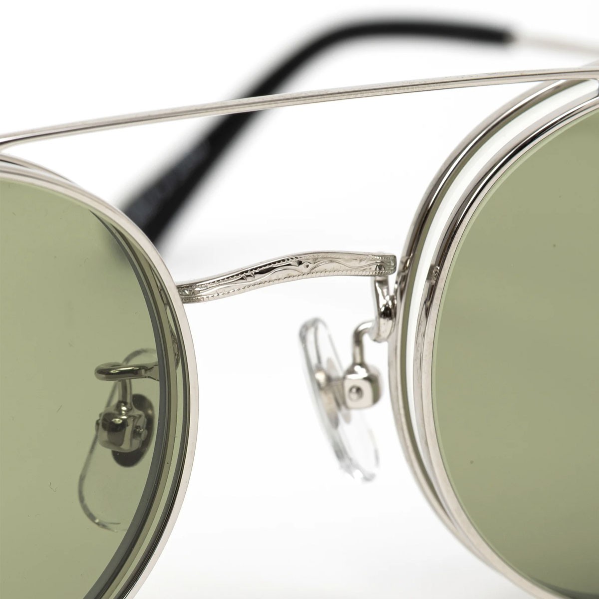 CALEE FLIP UP TYPE CIRCLE METAL GLASSES