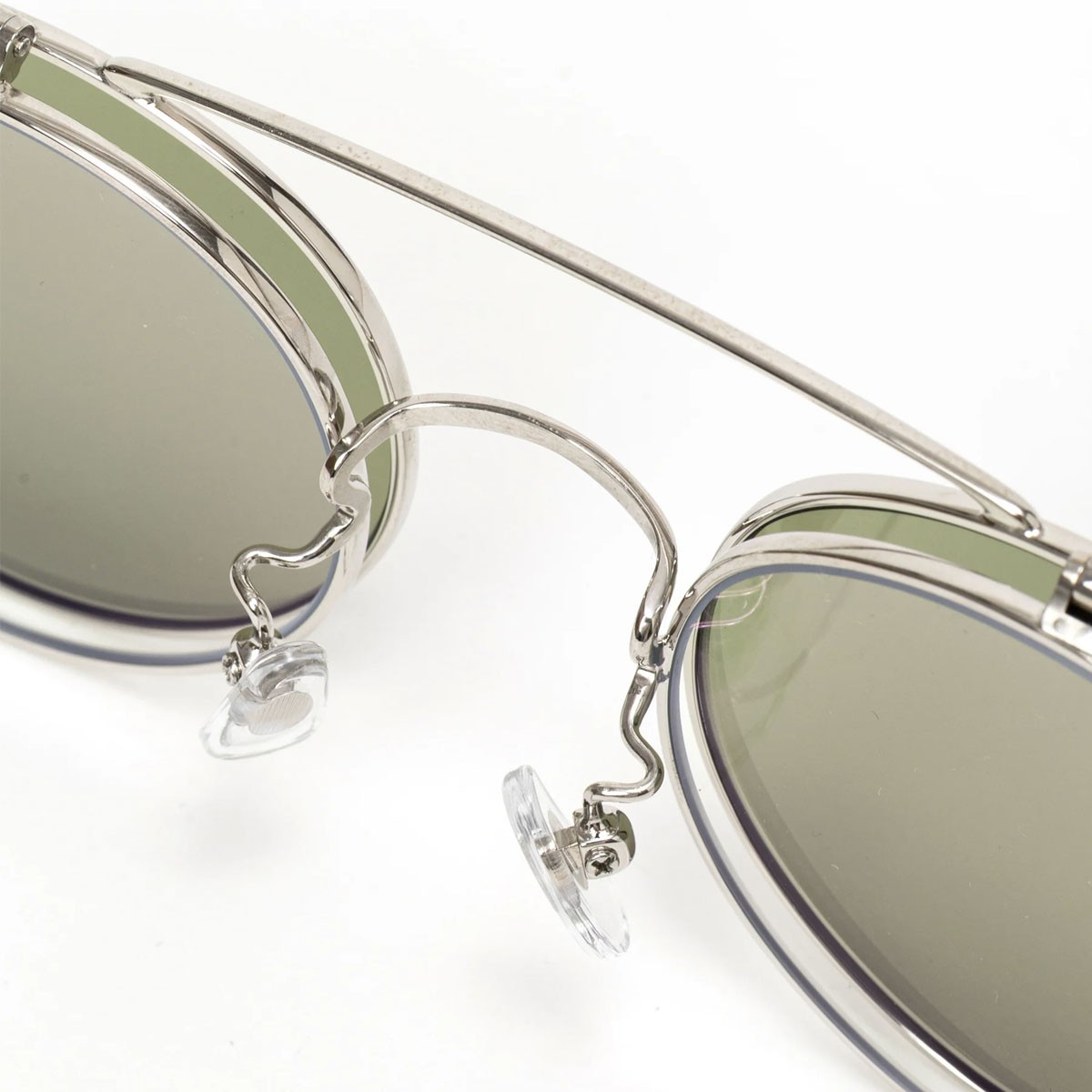 CALEE FLIP UP TYPE CIRCLE METAL GLASSES