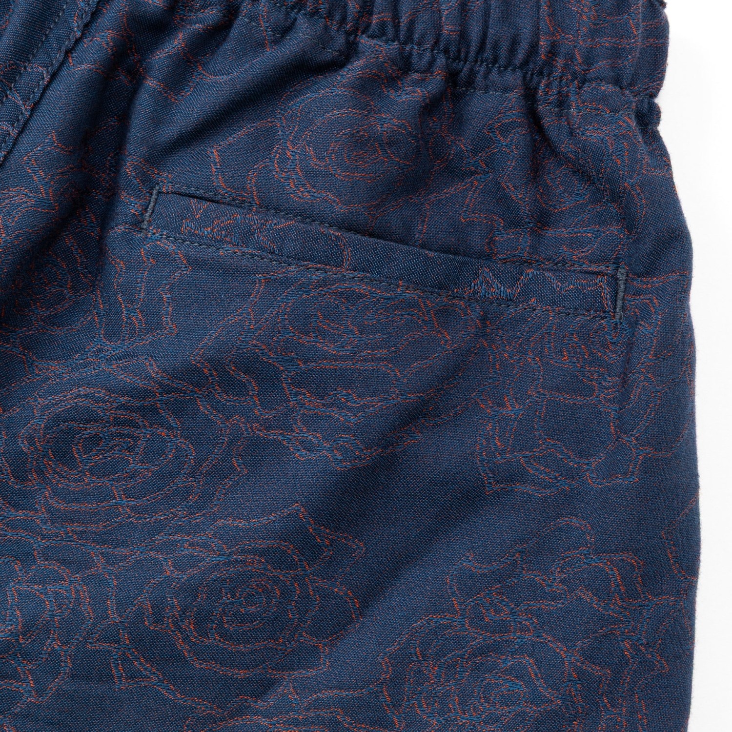 CALEE ROSE PATTERN JACQUARD RELAX PANTS