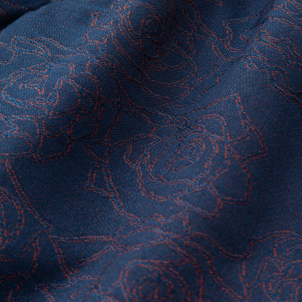 CALEE ROSE PATTERN JACQUARD RELAX PANTS