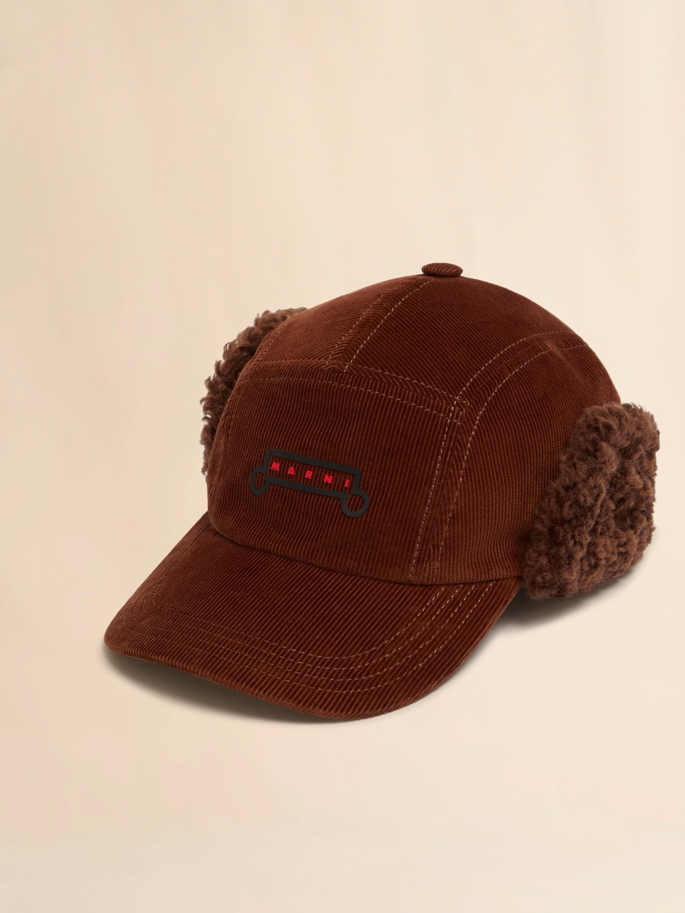 MARNI CORDUROY AVIATOR BASEBALL CAP