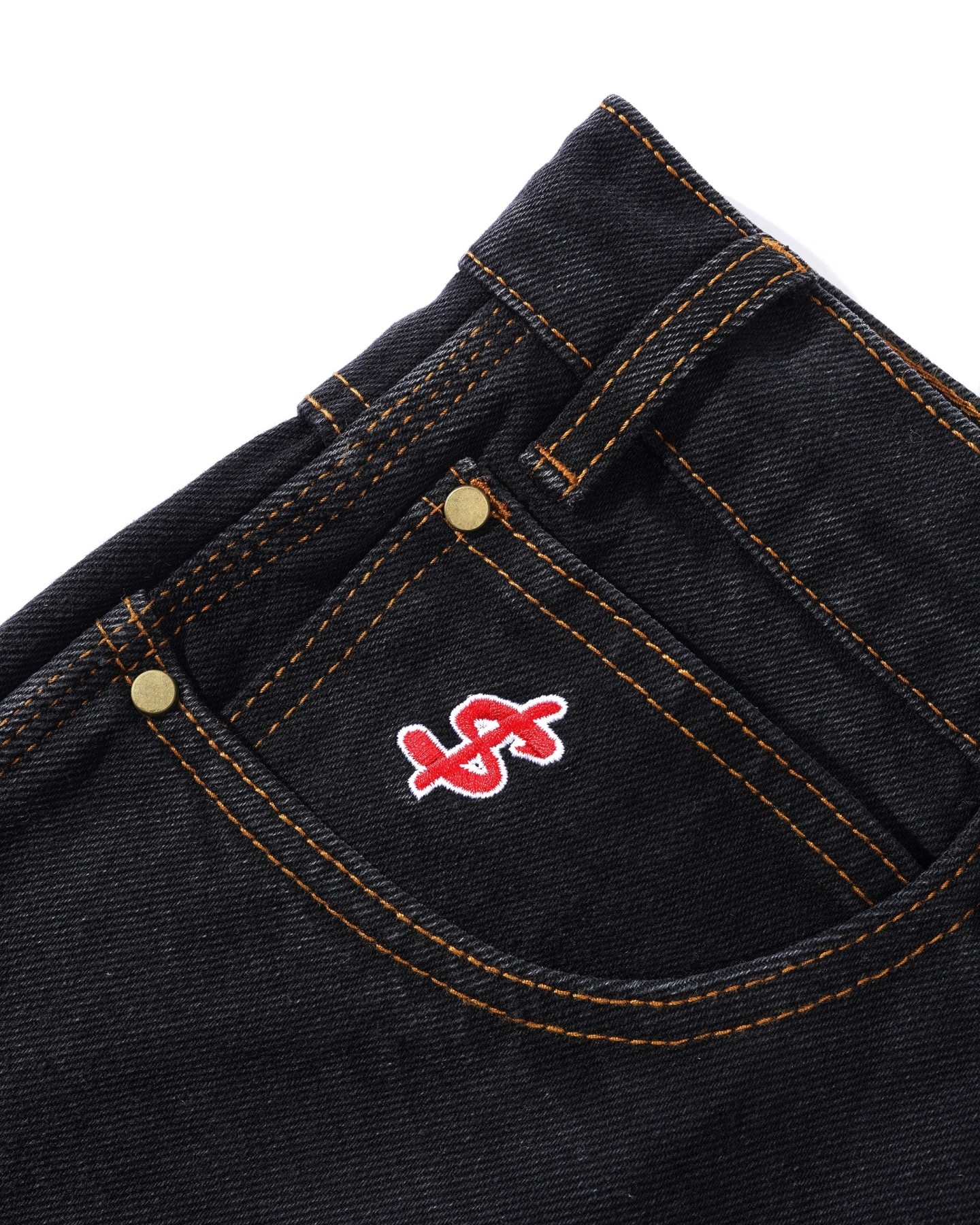 CASH ONLY LOGO BAGGY DENIM JEANS