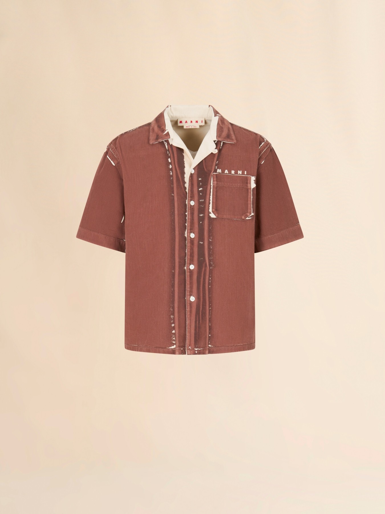 MARNI SCREEN-PRINTED DENIM SHIRT