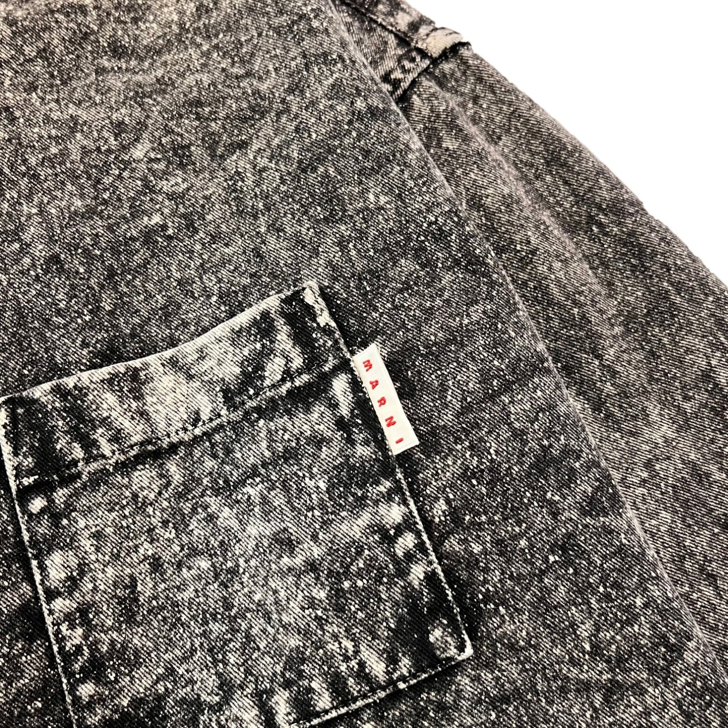 MARNI  MARBLE-DYED DENIM SHIRT