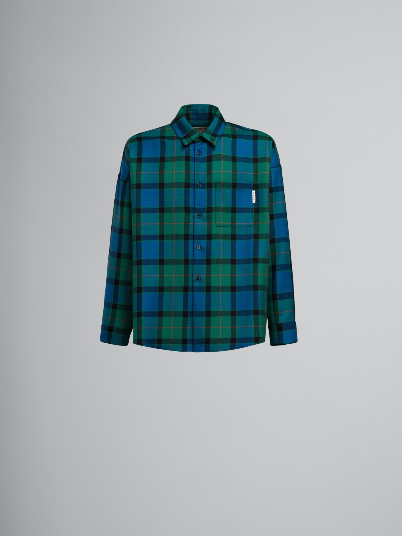 MARNI MULTICOLOR TARTAN WOOL SHIRT