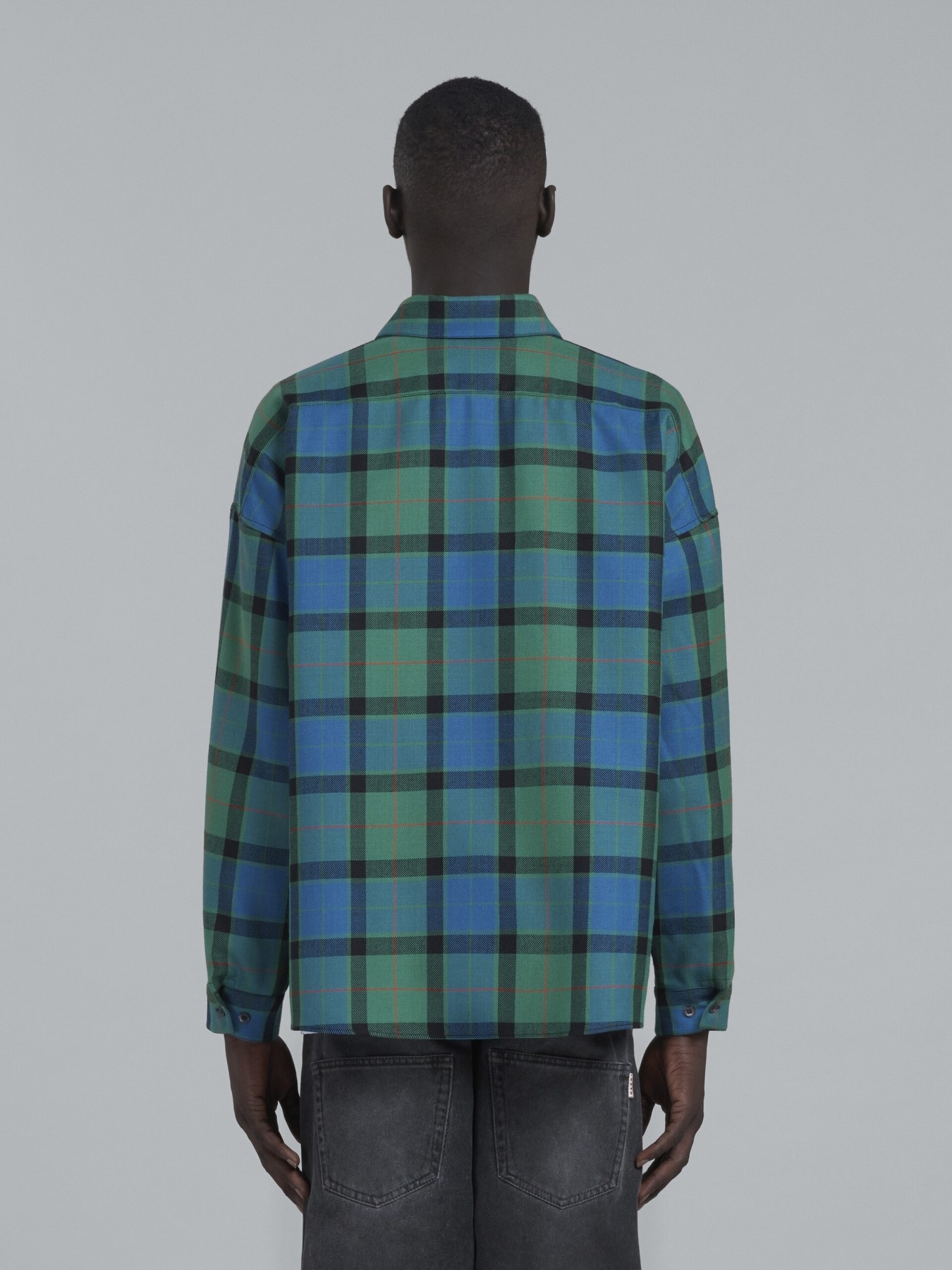 MARNI MULTICOLOR TARTAN WOOL SHIRT