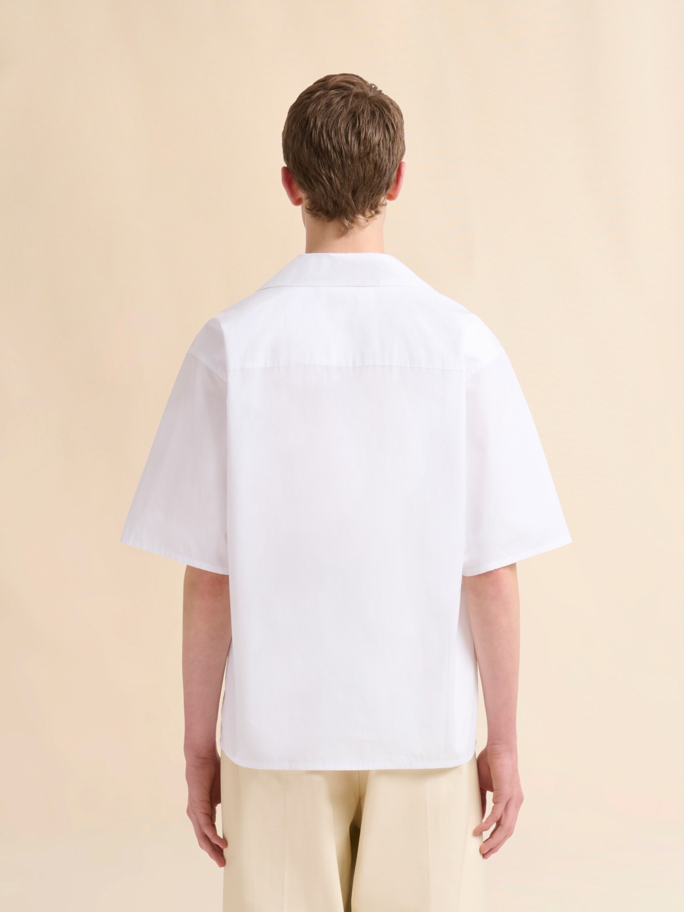 MARNI POPLIN BOWLING SHIRT WIHT FAWN PATCH