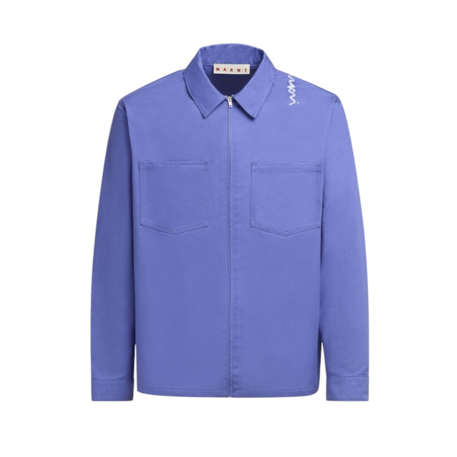 MARNI ORGANIC COTTON GABARDINE BLUE LILAC