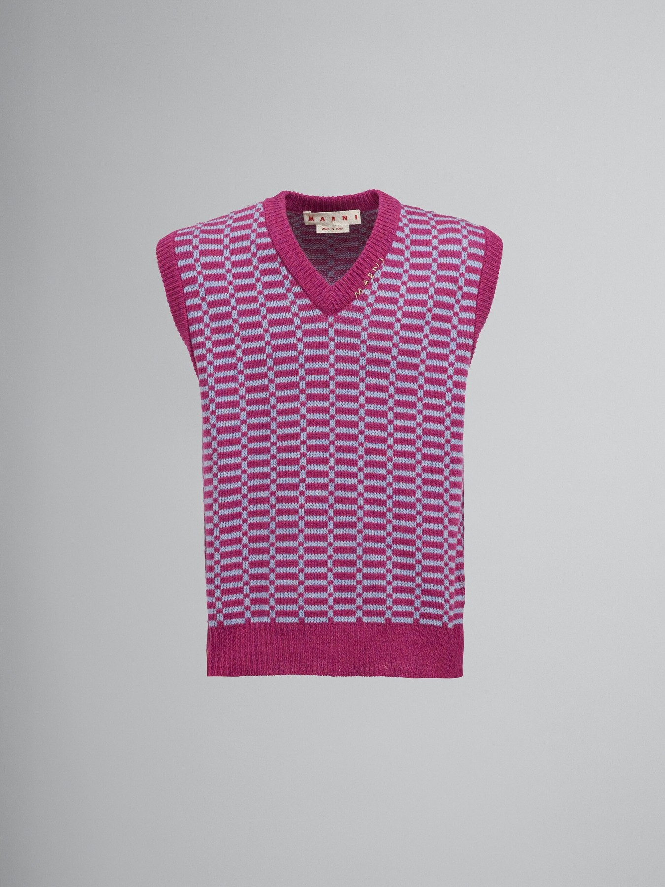 MARNI SHETLAND WOOL V NECK VEST