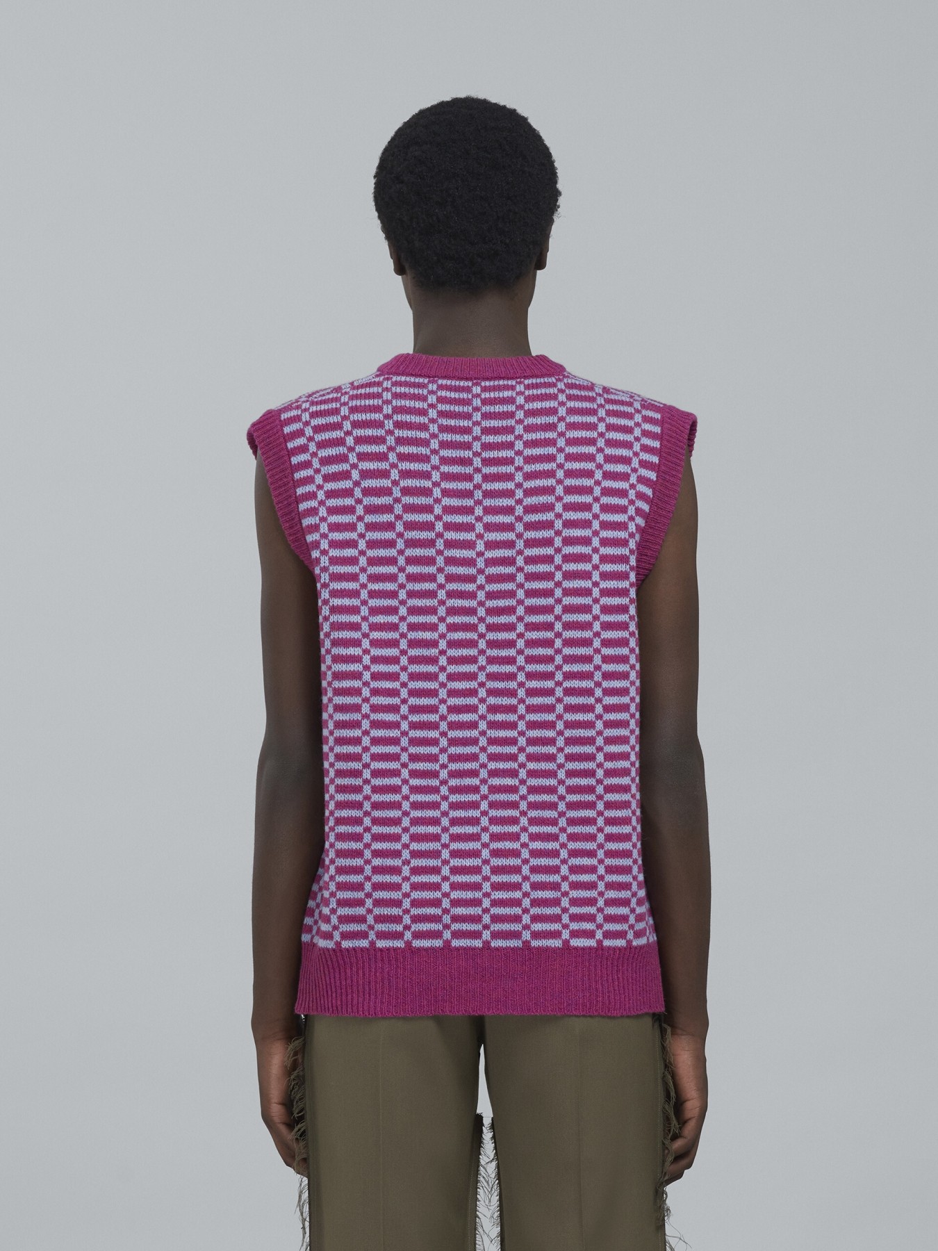 MARNI SHETLAND WOOL V NECK VEST