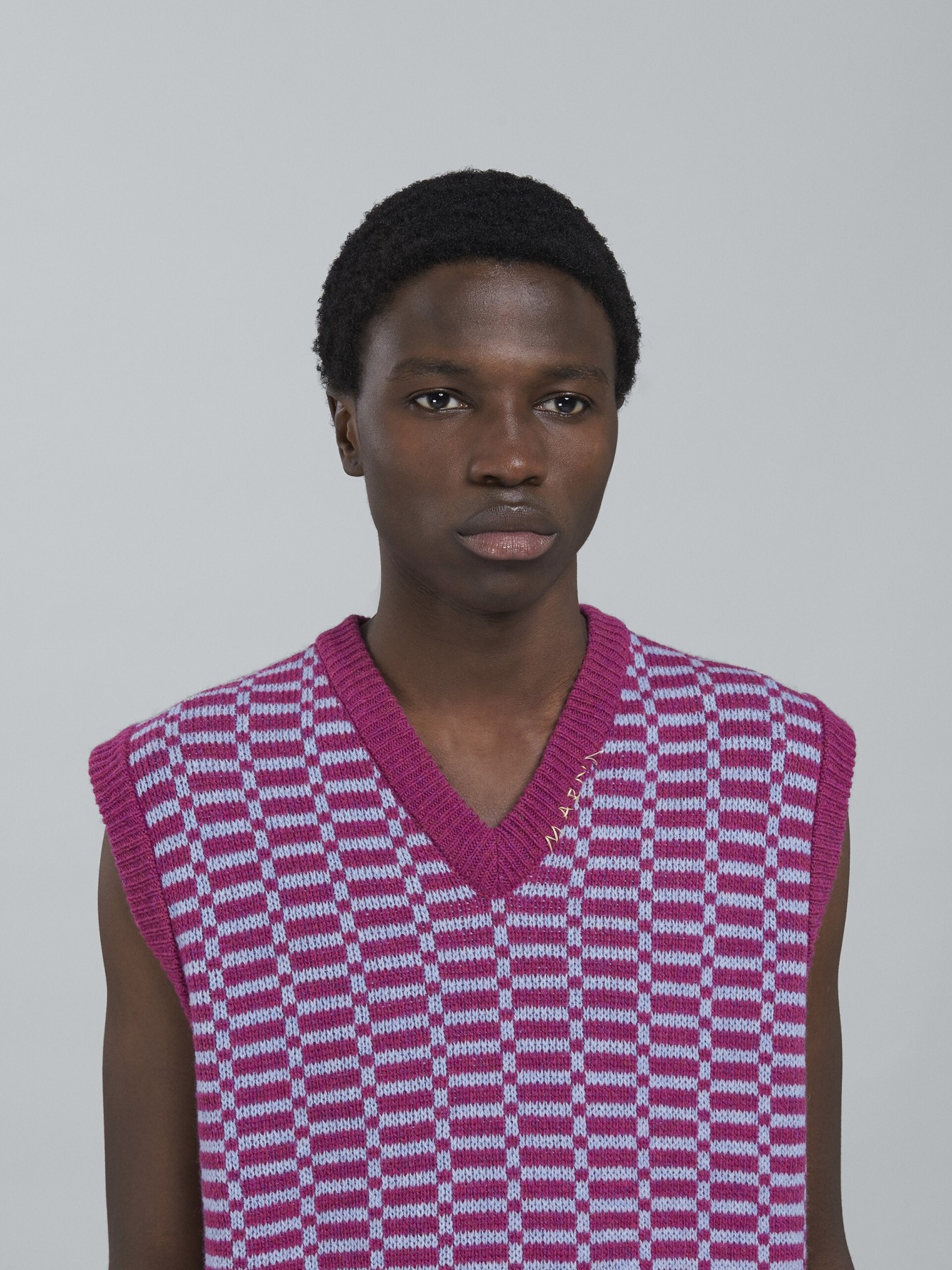 MARNI SHETLAND WOOL V NECK VEST