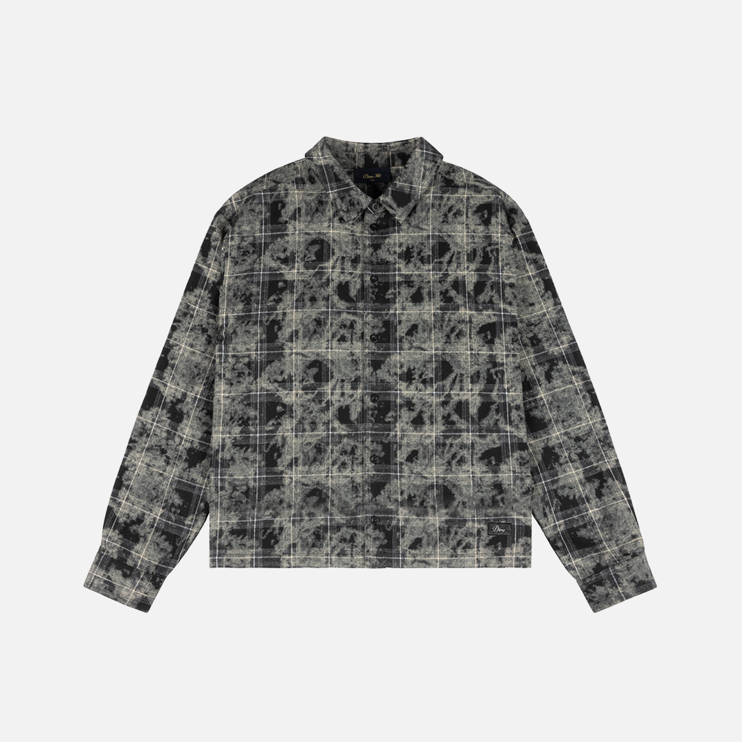 DIME PLAID FLANNEL SHIRT BLEACHED