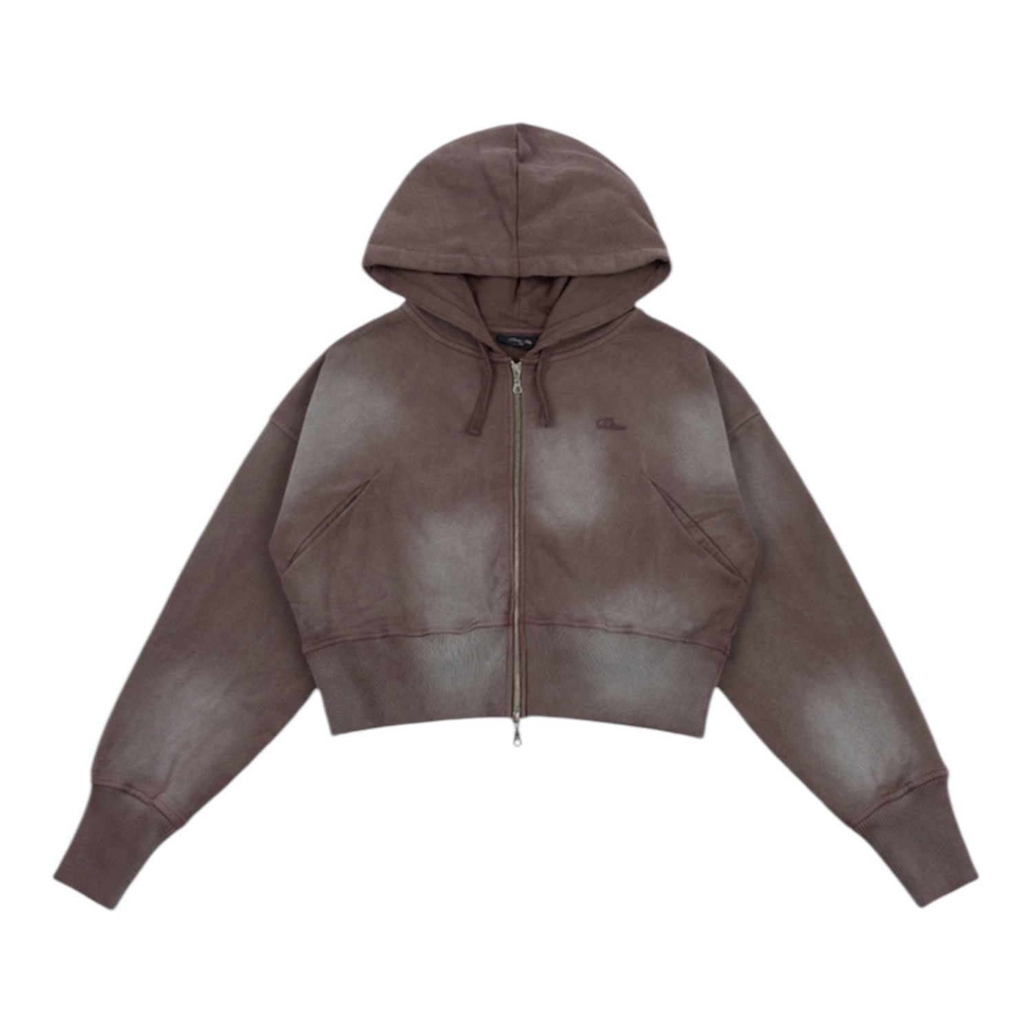 DIME CROPPED ZIP HOODIE