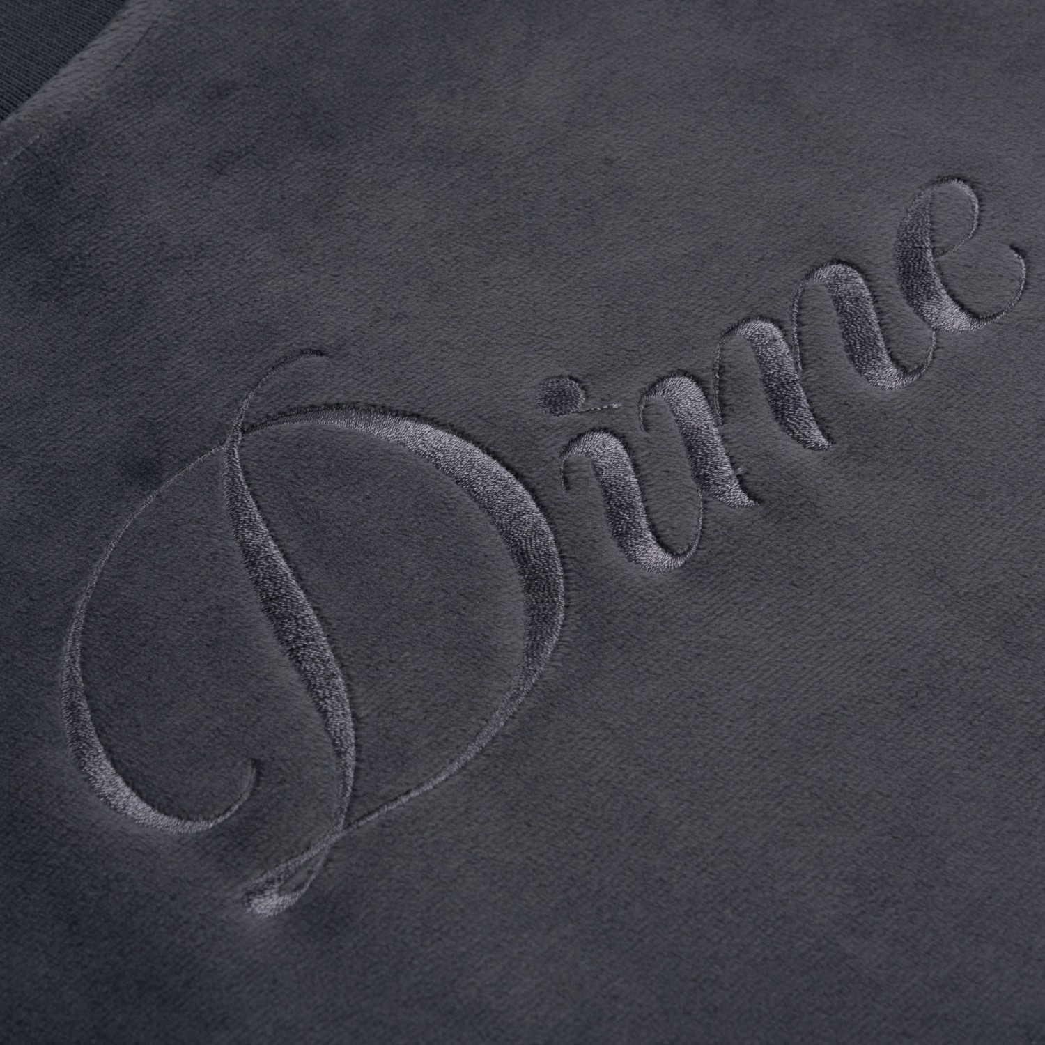 DIME CURSIVE VELVET CREWNECK