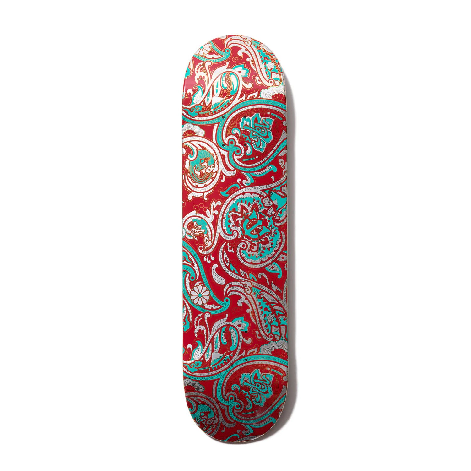 EVISEN SKATEBOARDS PAISELEY RED TURQUOISE 8.0