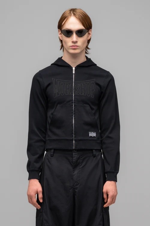 032c VICTOR TIGHT ZIP-UP HOODIE