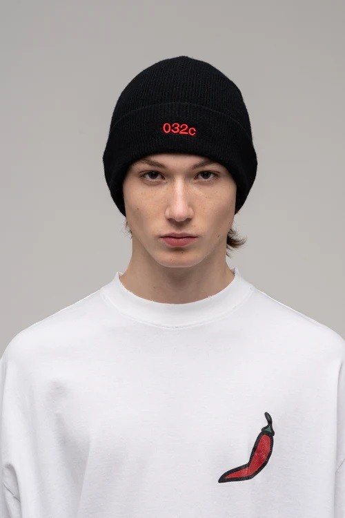 032c LOGO CASHMERE BLEND BEANIE