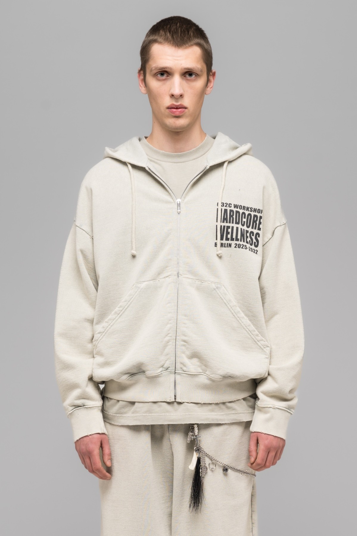 032c ''HARDCORE WELLNESS'' ZIP-UP