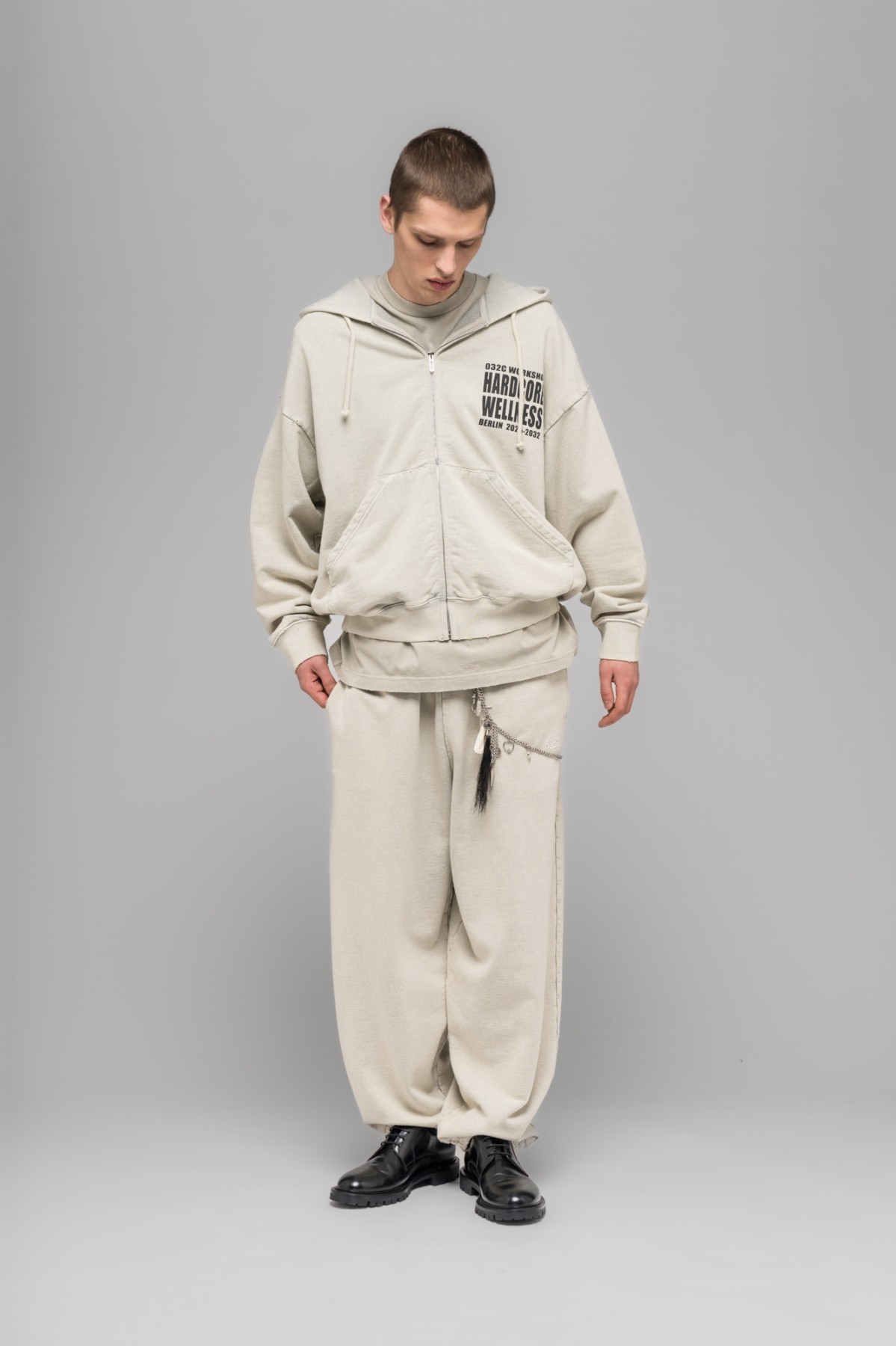 032c ''HARDCORE WELLNESS'' ZIP-UP