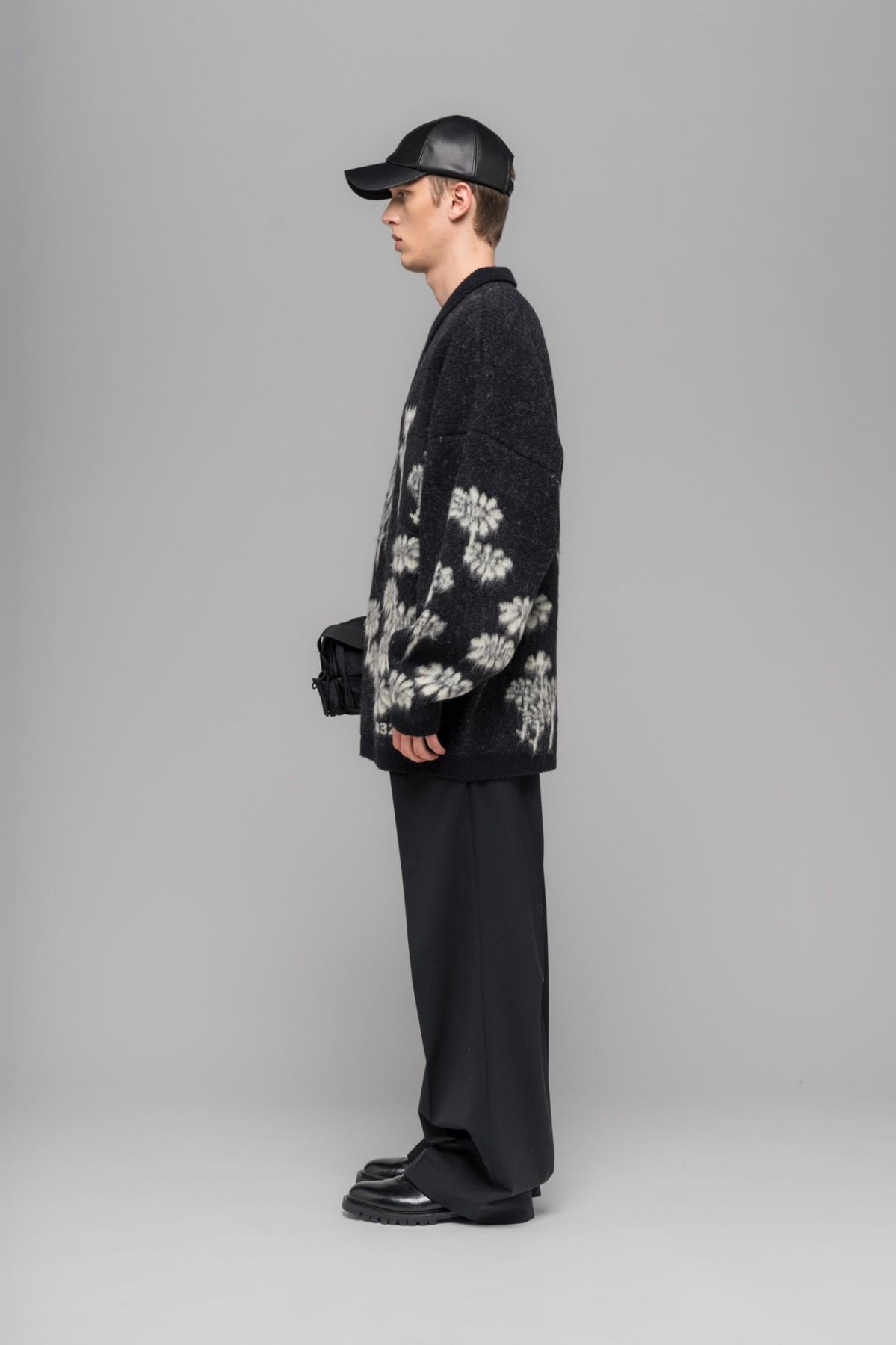 032c ''MELTING DAISIES'' KNIT LS POLO SHIRT