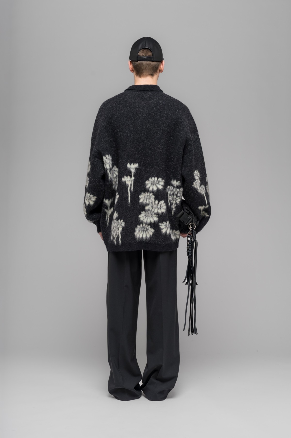 032c ''MELTING DAISIES'' KNIT LS POLO SHIRT