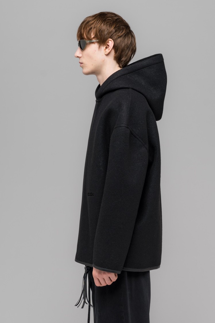 032c NEOPRENE ZIP UP HOODED JACKET