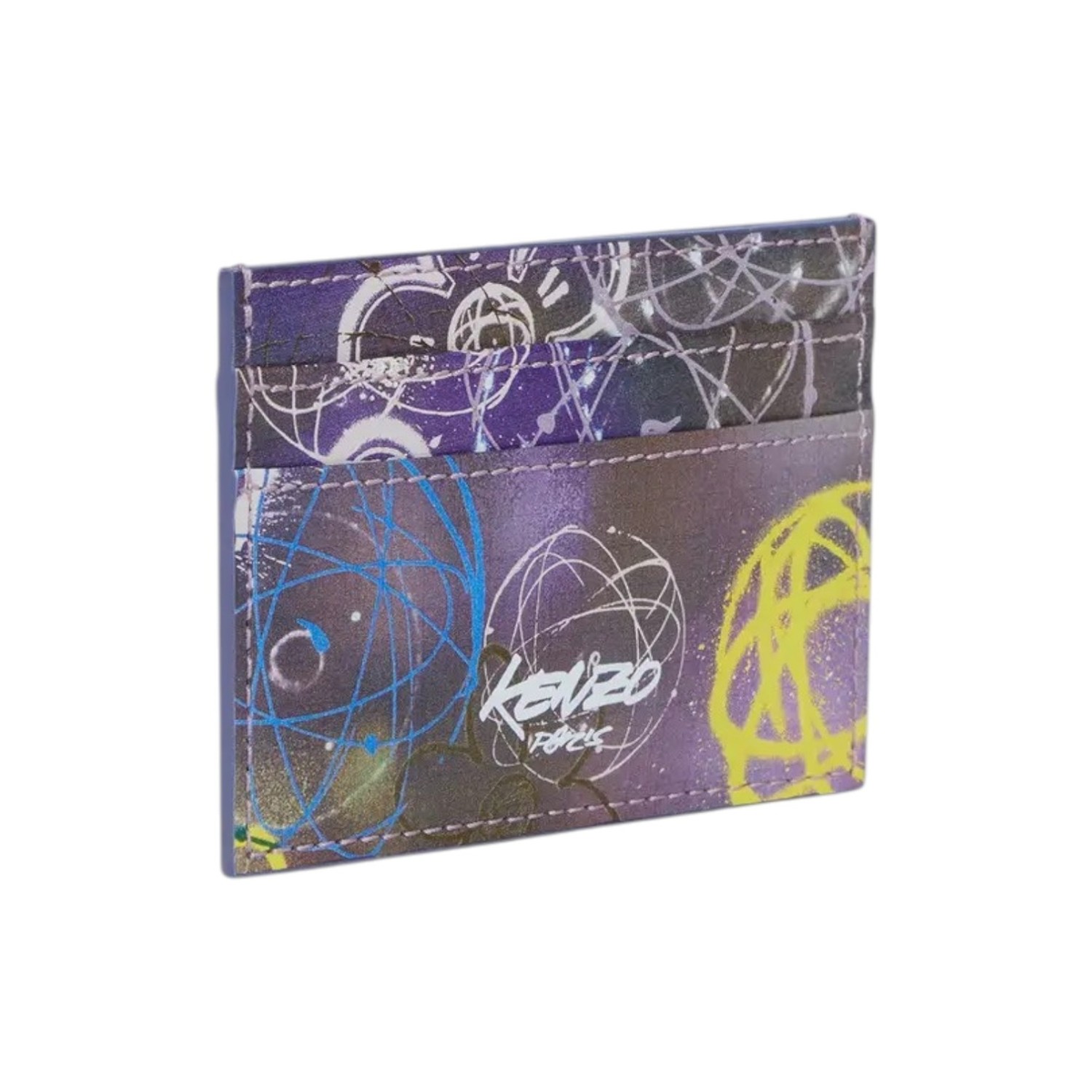 'KENZO X FUTURA 2000' LEATHER 'KENZO PAPER' CARD HOLDER