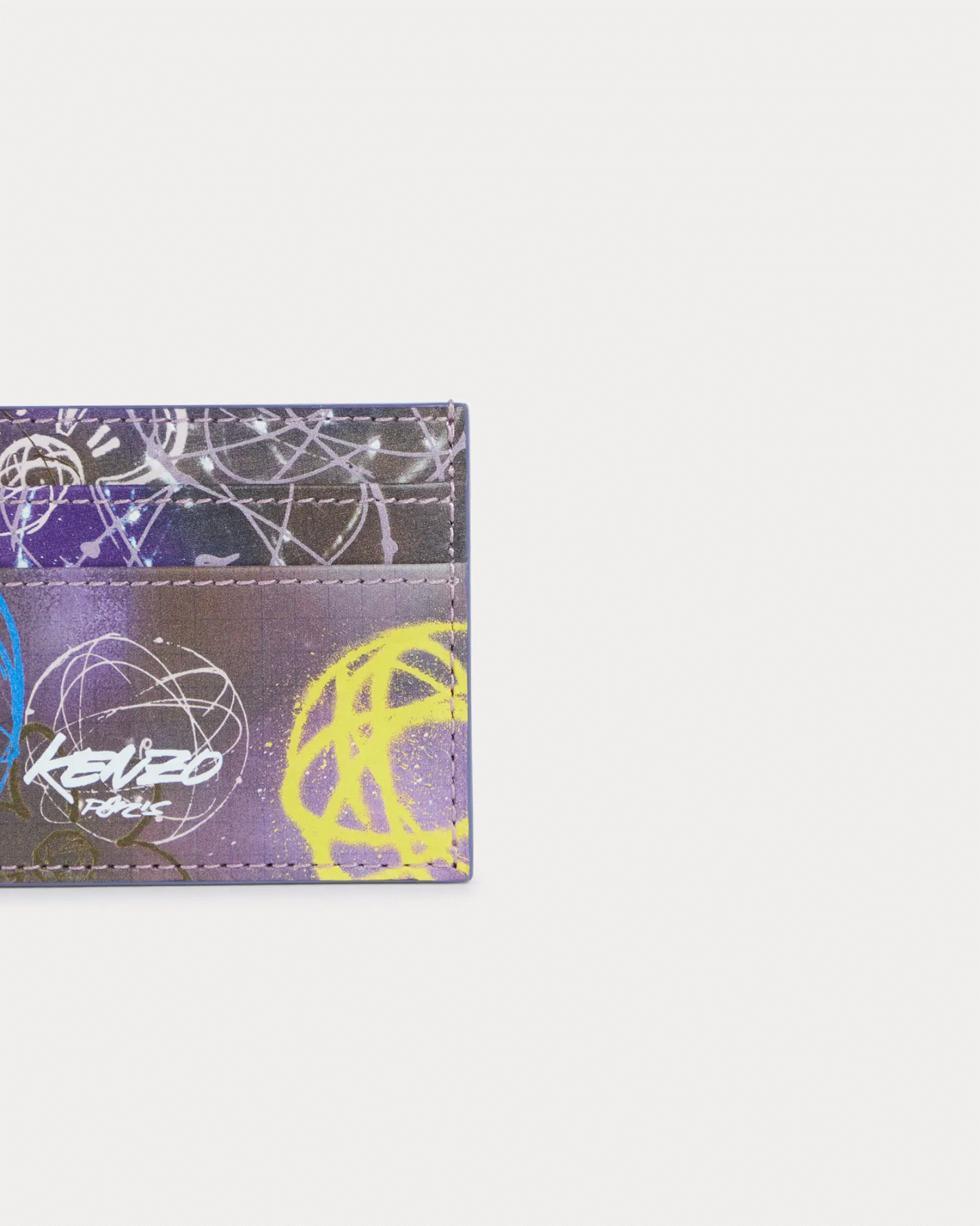 'KENZO X FUTURA 2000' LEATHER 'KENZO PAPER' CARD HOLDER