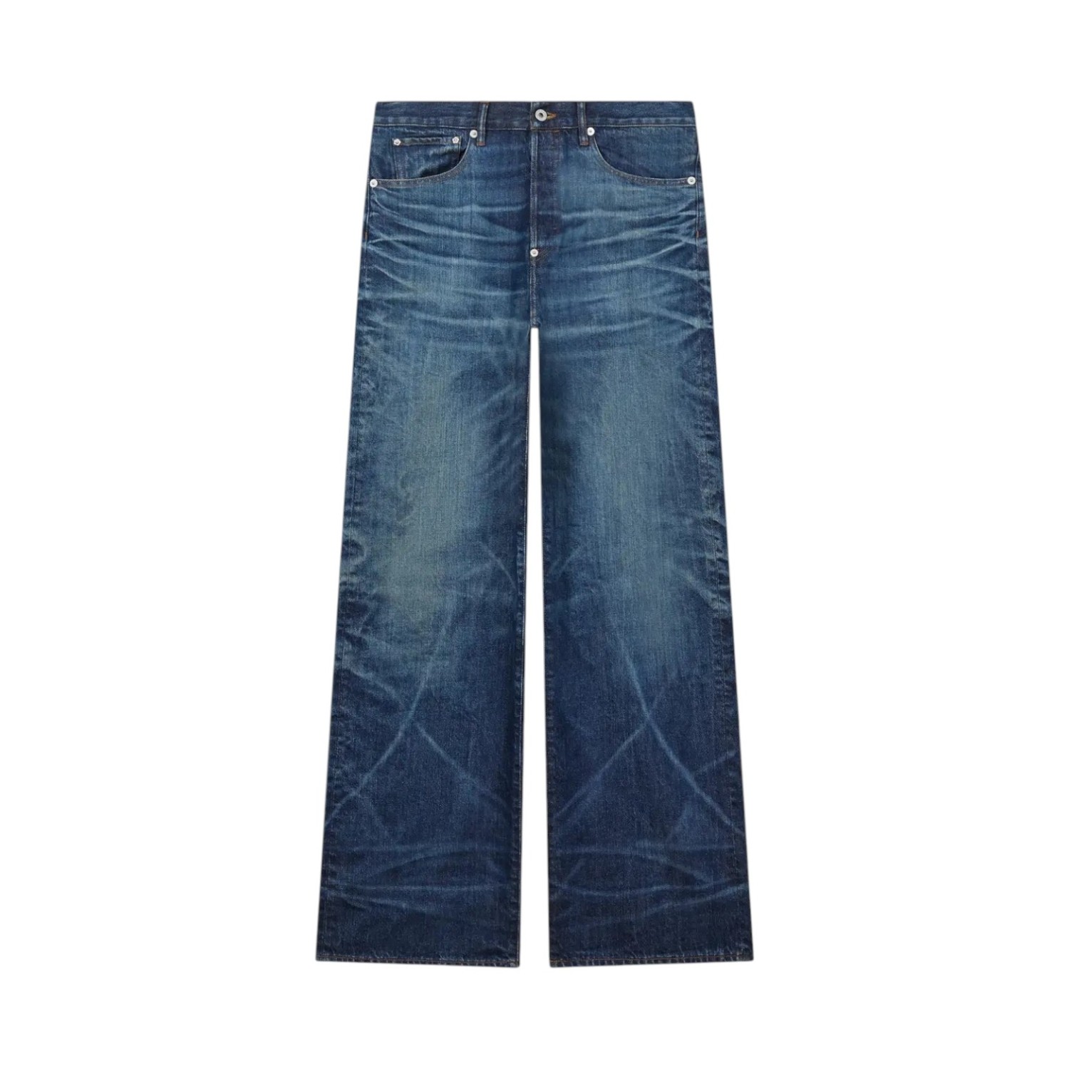 KENZO TURN-UP WIDE FIT JEANS JAPANESE DENIM