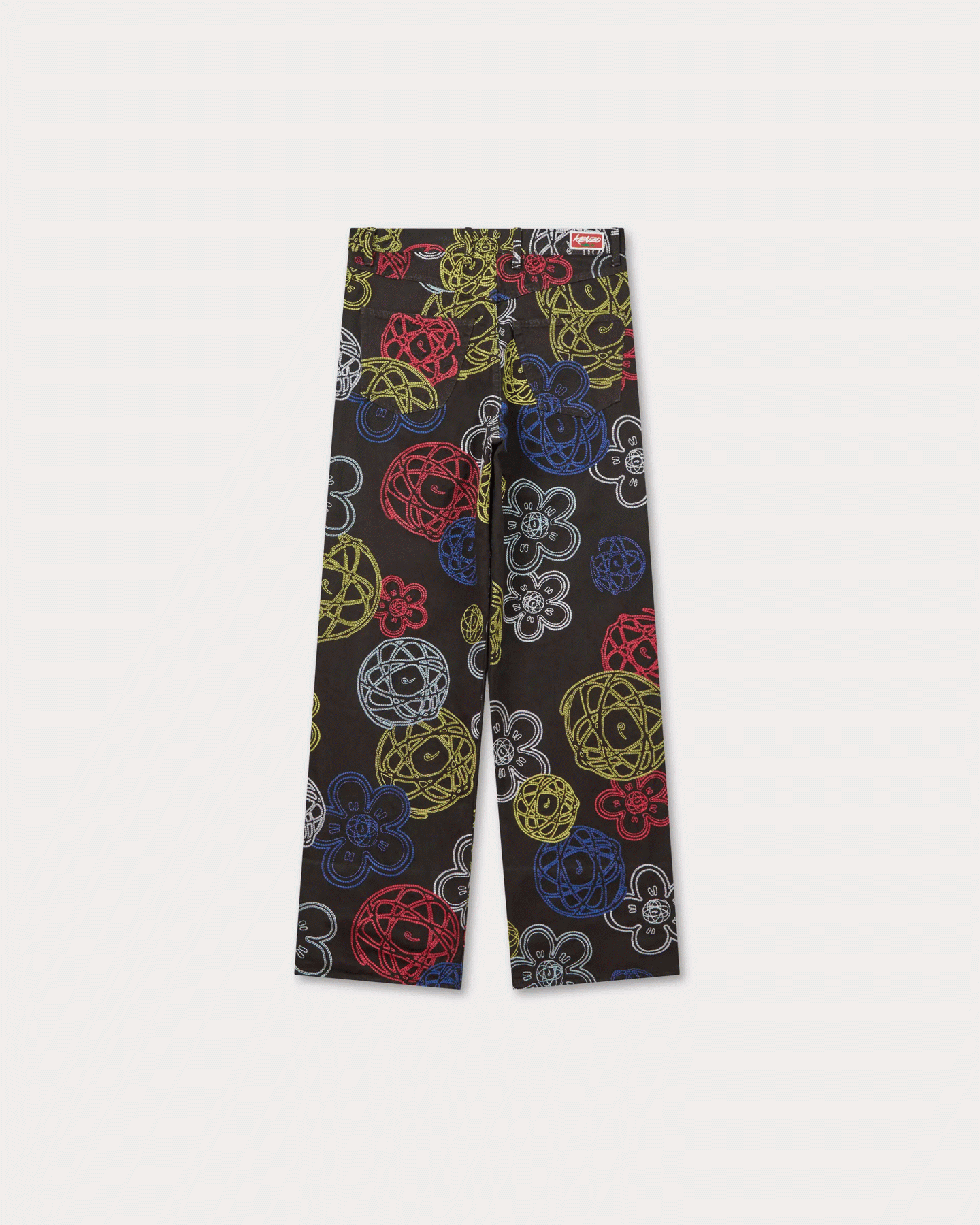 'KENZO X FUTURA 2000' EMBROIDERED WIDE-FIT PANTS