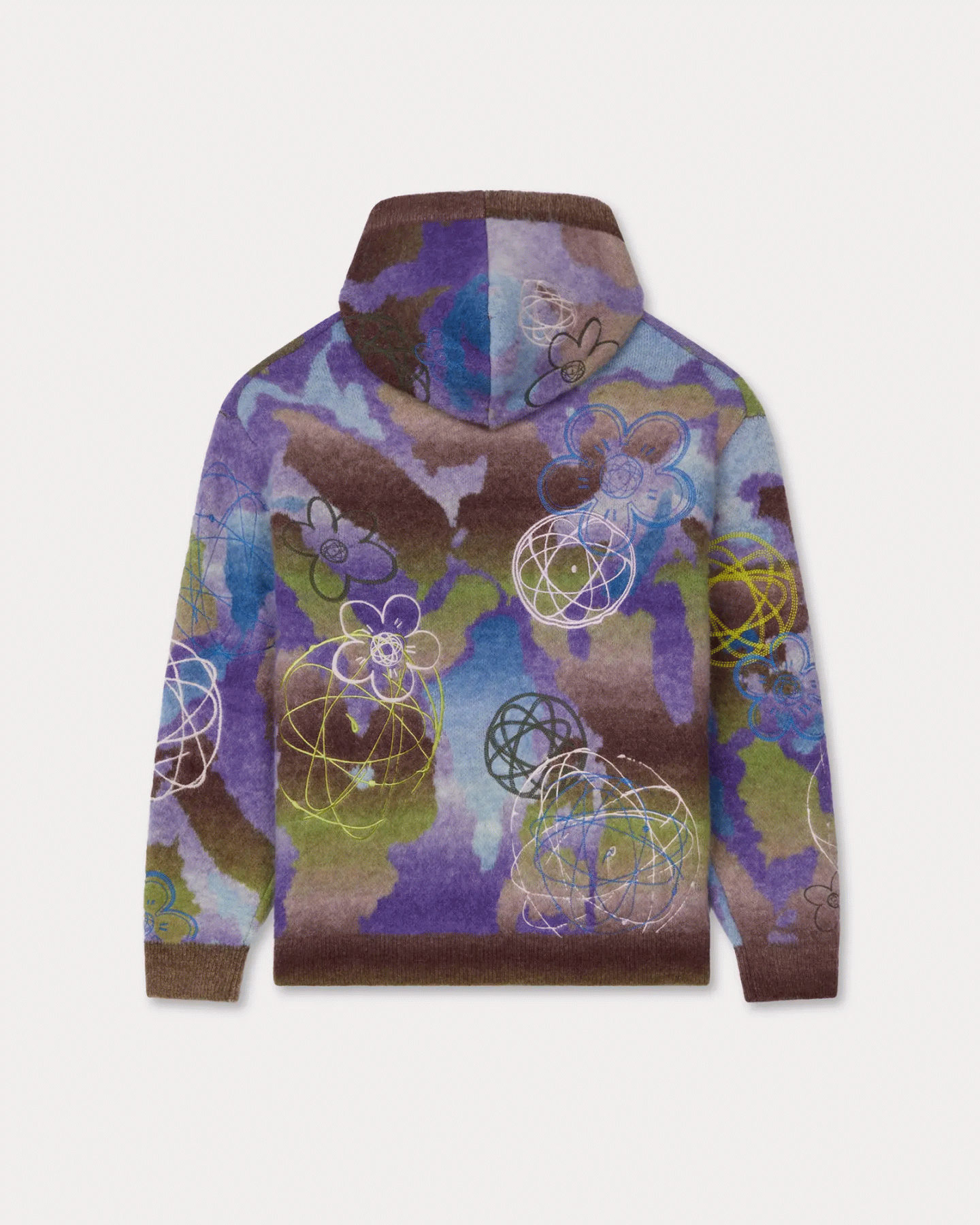 'KENZO X FUTURA 2000' MIXED WOOL KNIT HOODIE