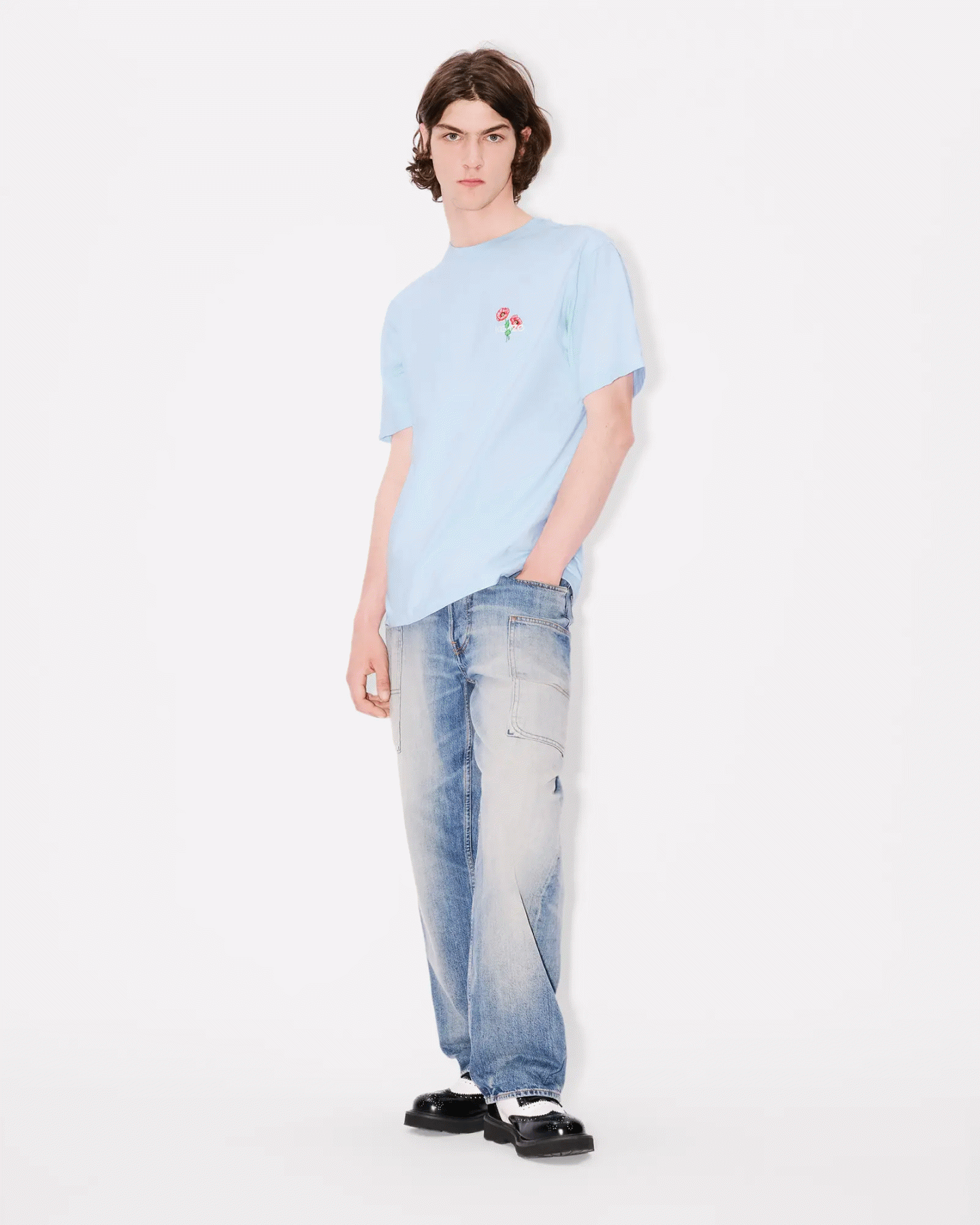 'KENZO ARCHIVE BOUQUET' EMBROIDERED COTTON T-SHIRT