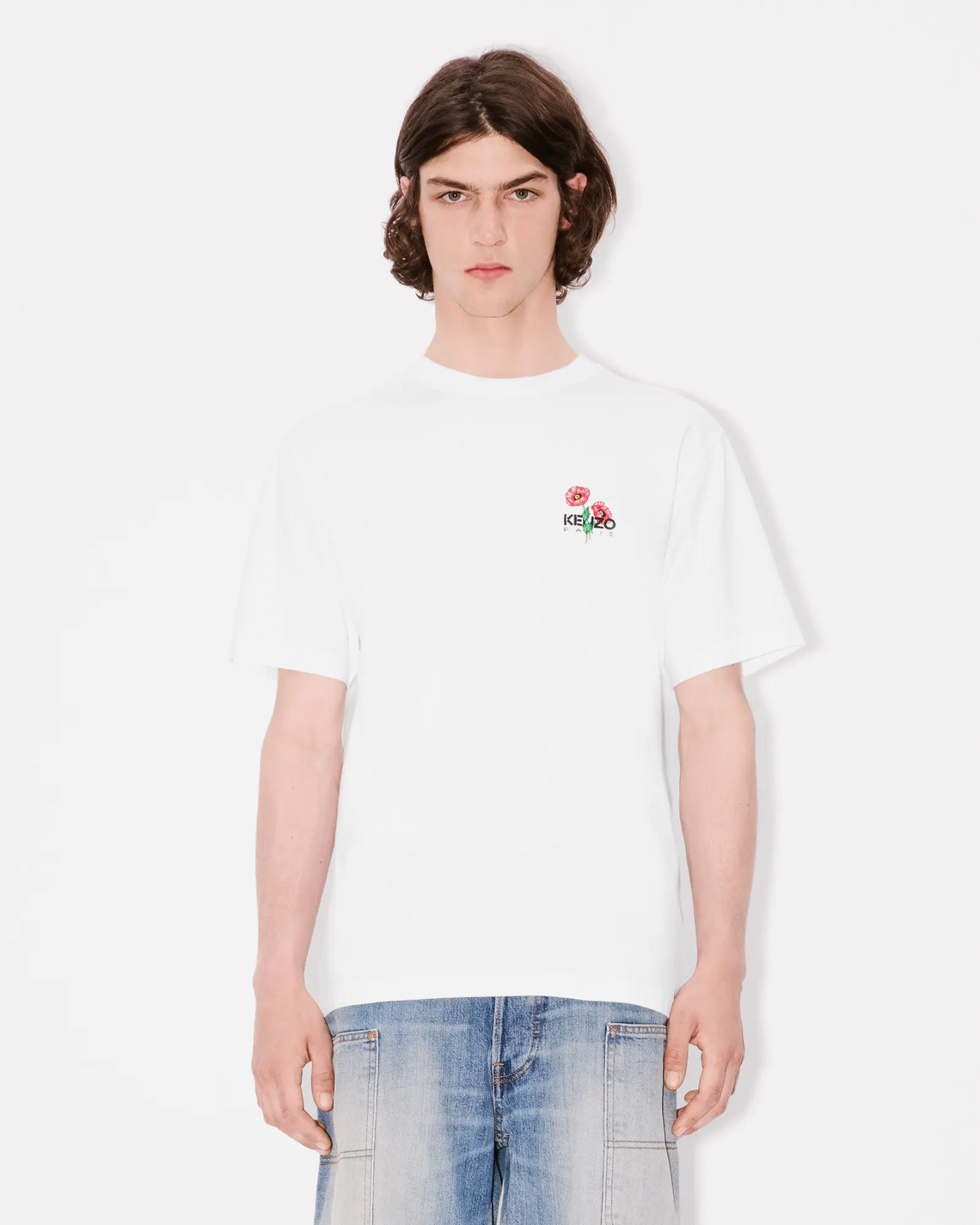 'KENZO ARCHIVE BOUQUET' EMBROIDERED COTTON T-SHIRT