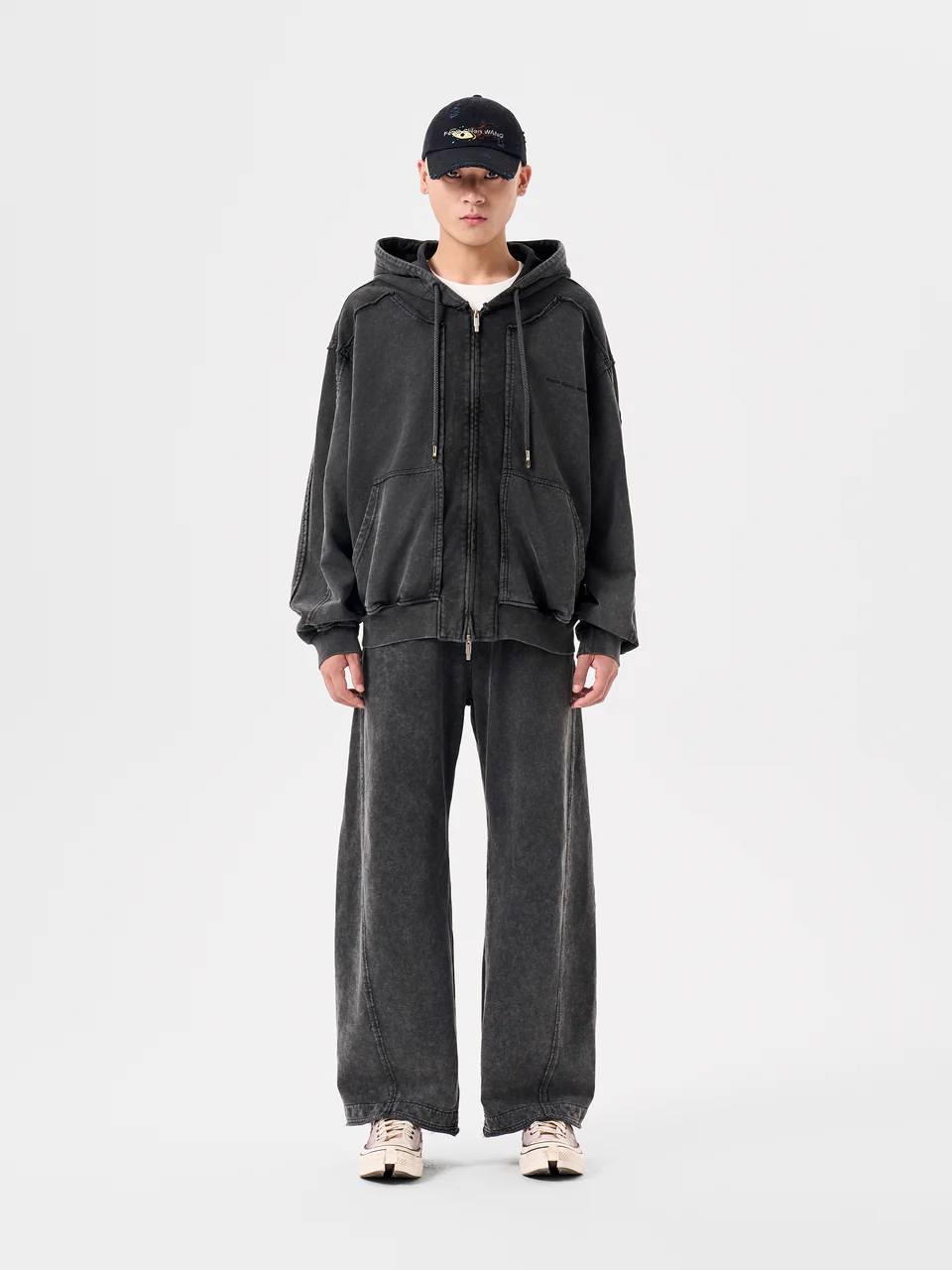 FENG CHAN WANG ZIP UP HOODIE