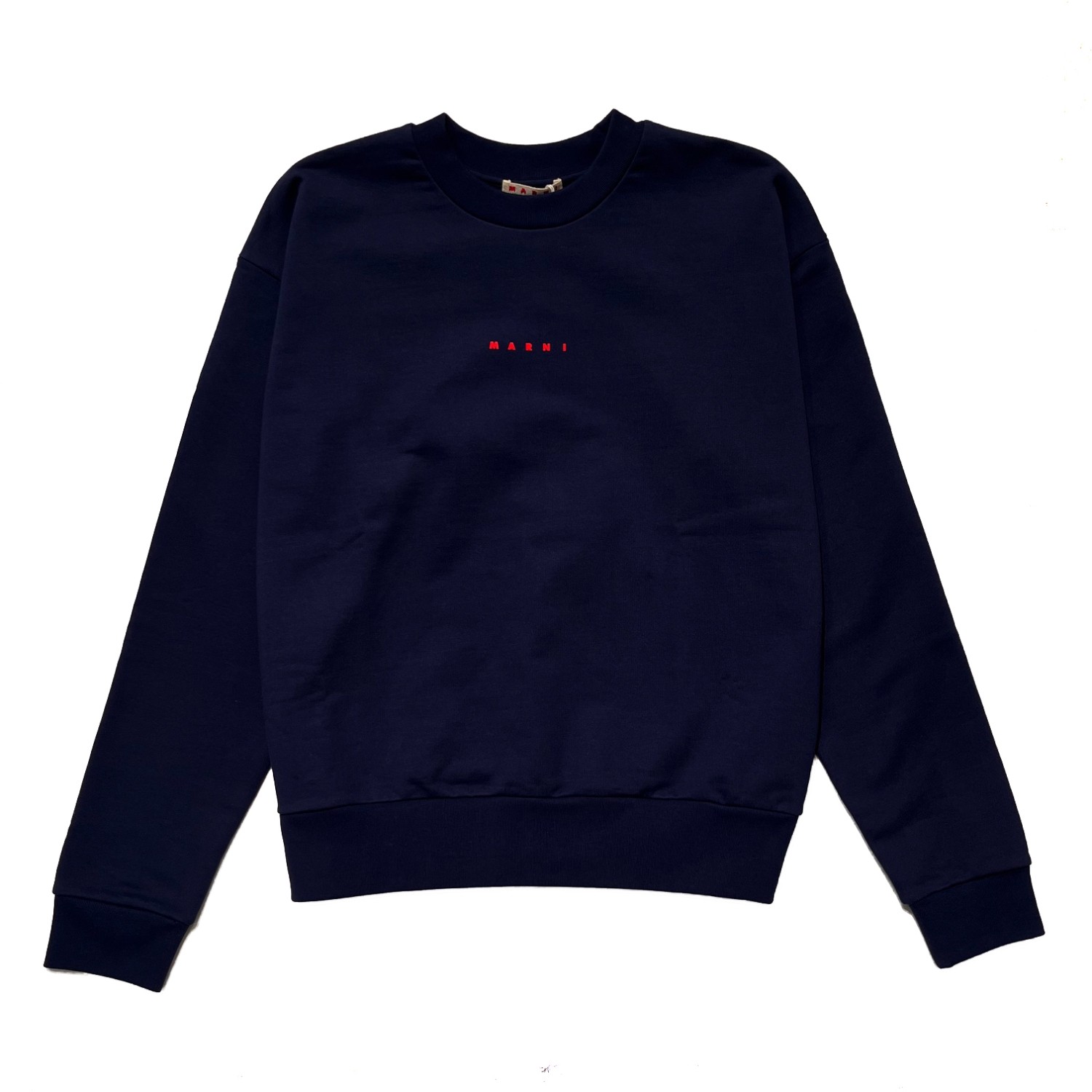 MARNI WHITE MINI LOGO ORGANIC COTTON SWEATSHIRT