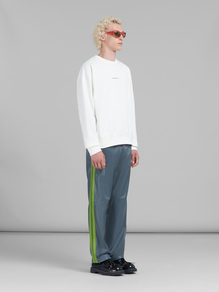 MARNI WHITE MINI LOGO ORGANIC COTTON SWEATSHIRT