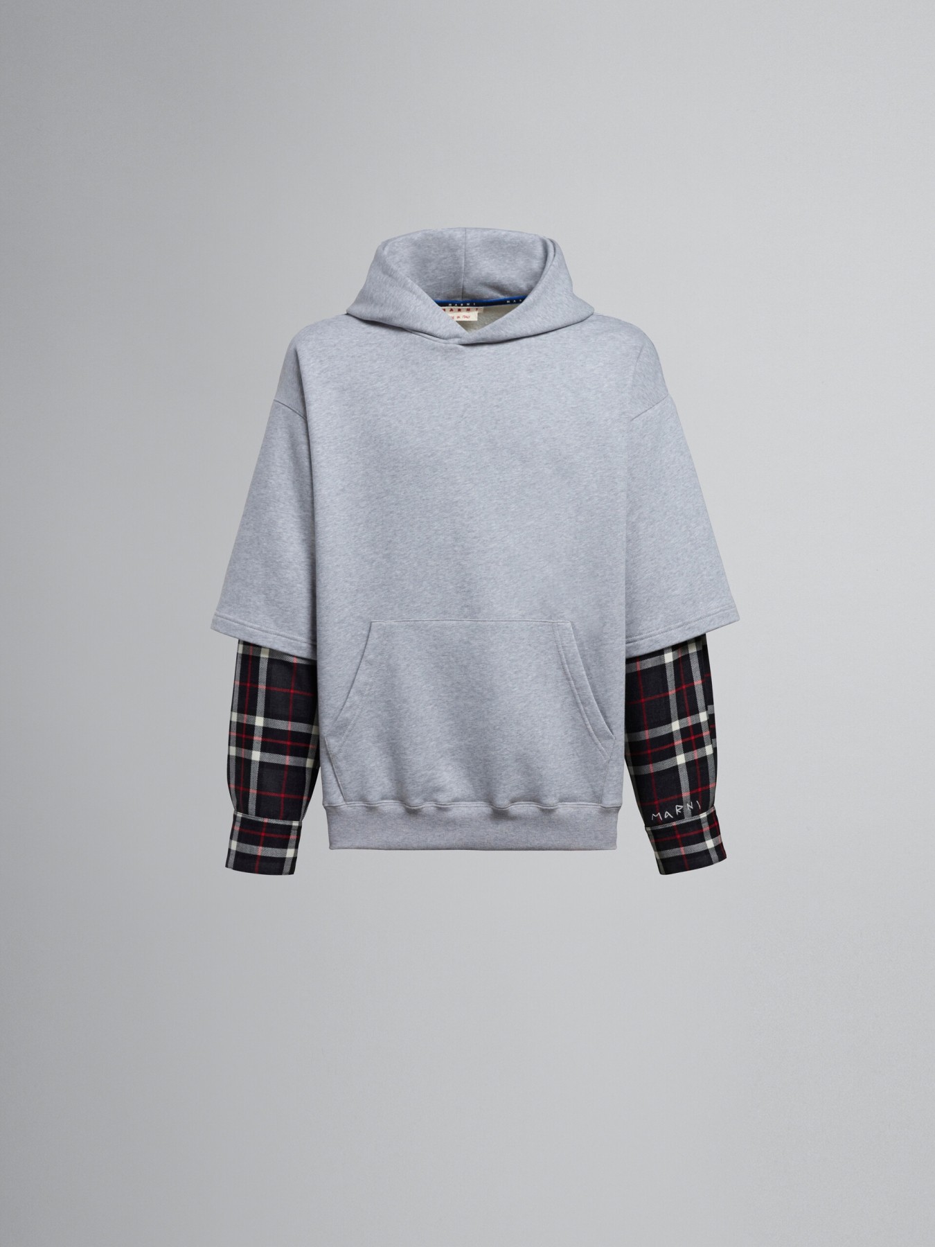 MARNI  HOODIE WITH CONTRAST SLEEVES