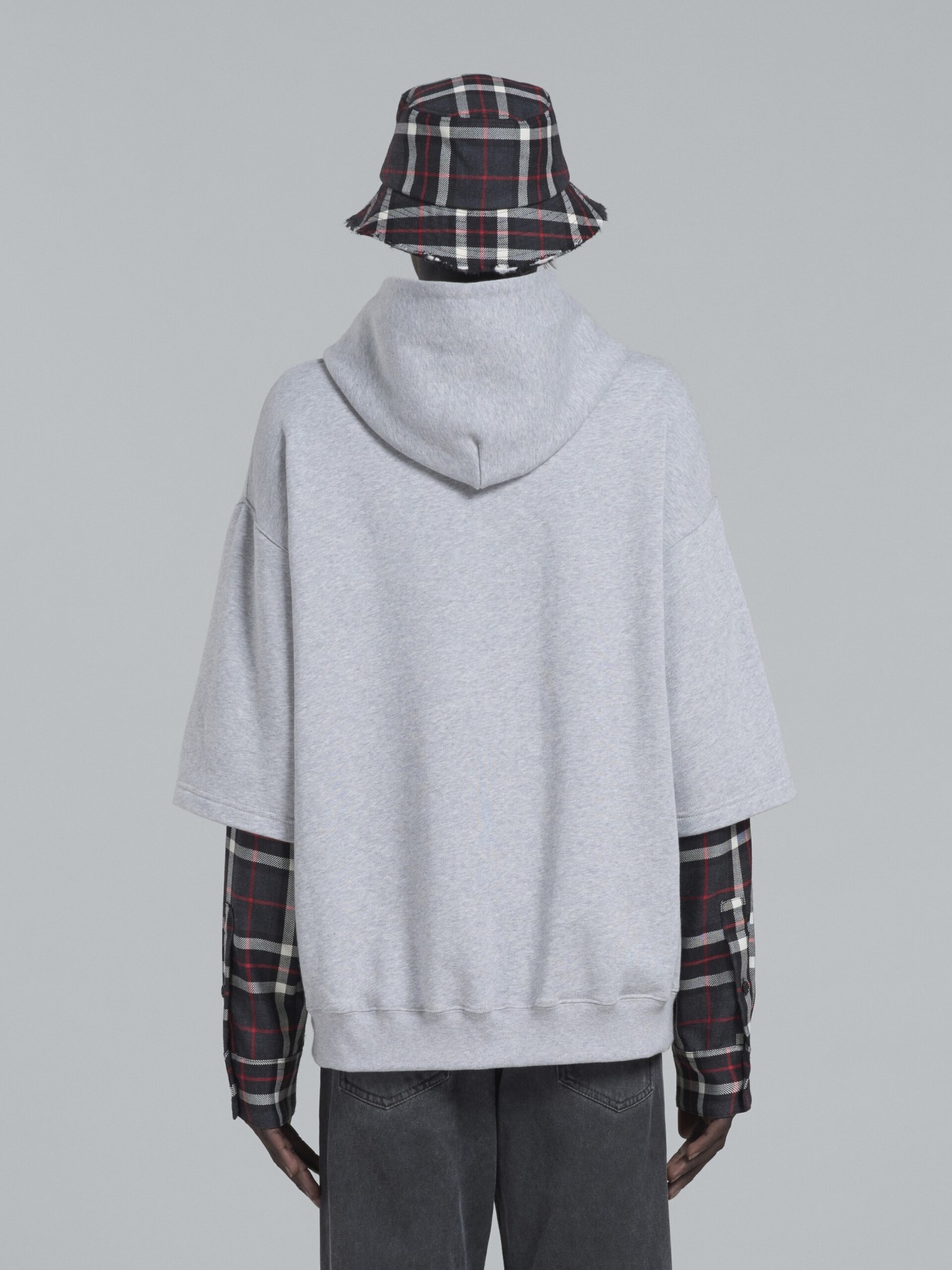 MARNI  HOODIE WITH CONTRAST SLEEVES