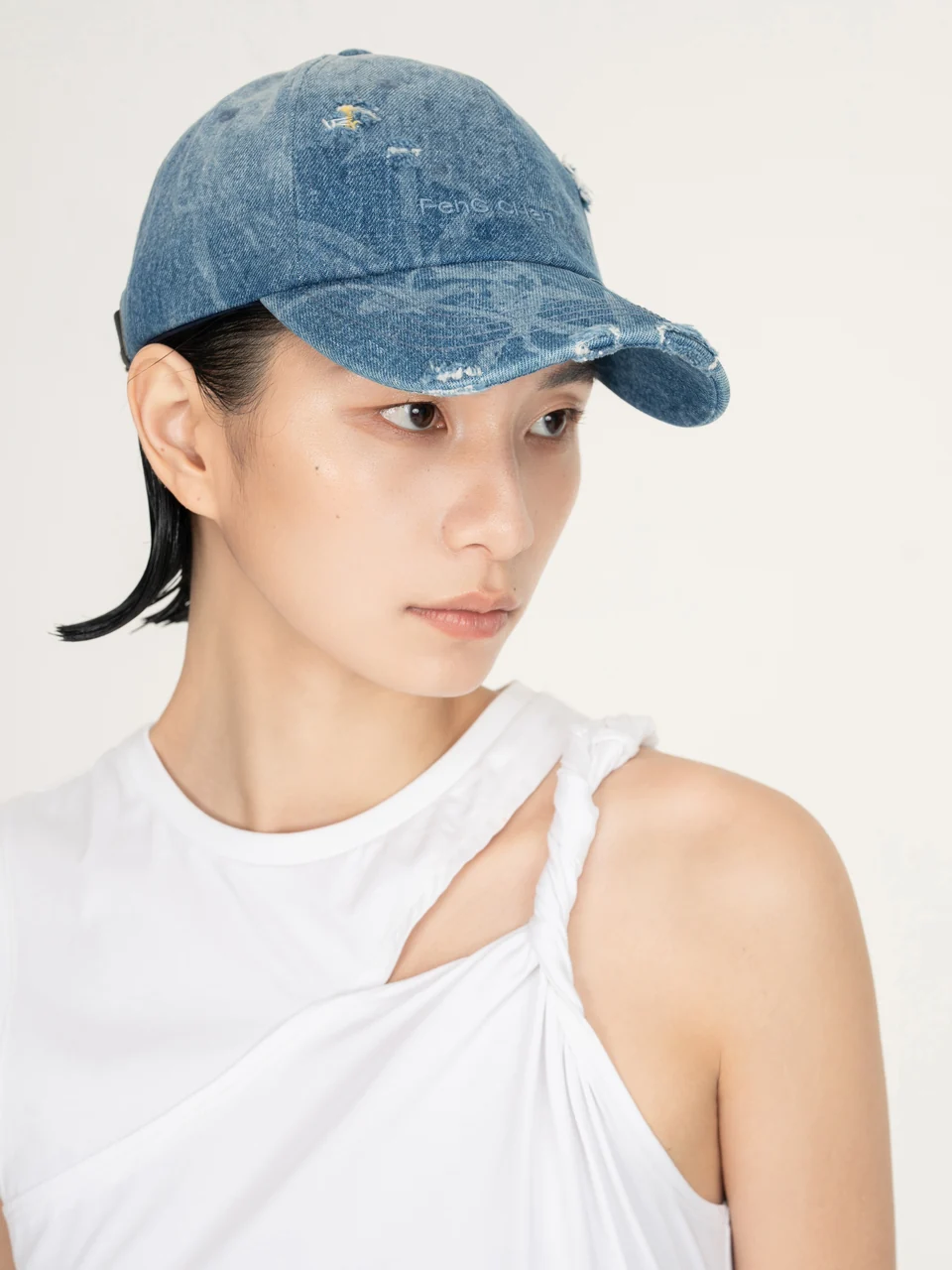FENG CHEN WANG BLUE DENIMBASEBALL CAP