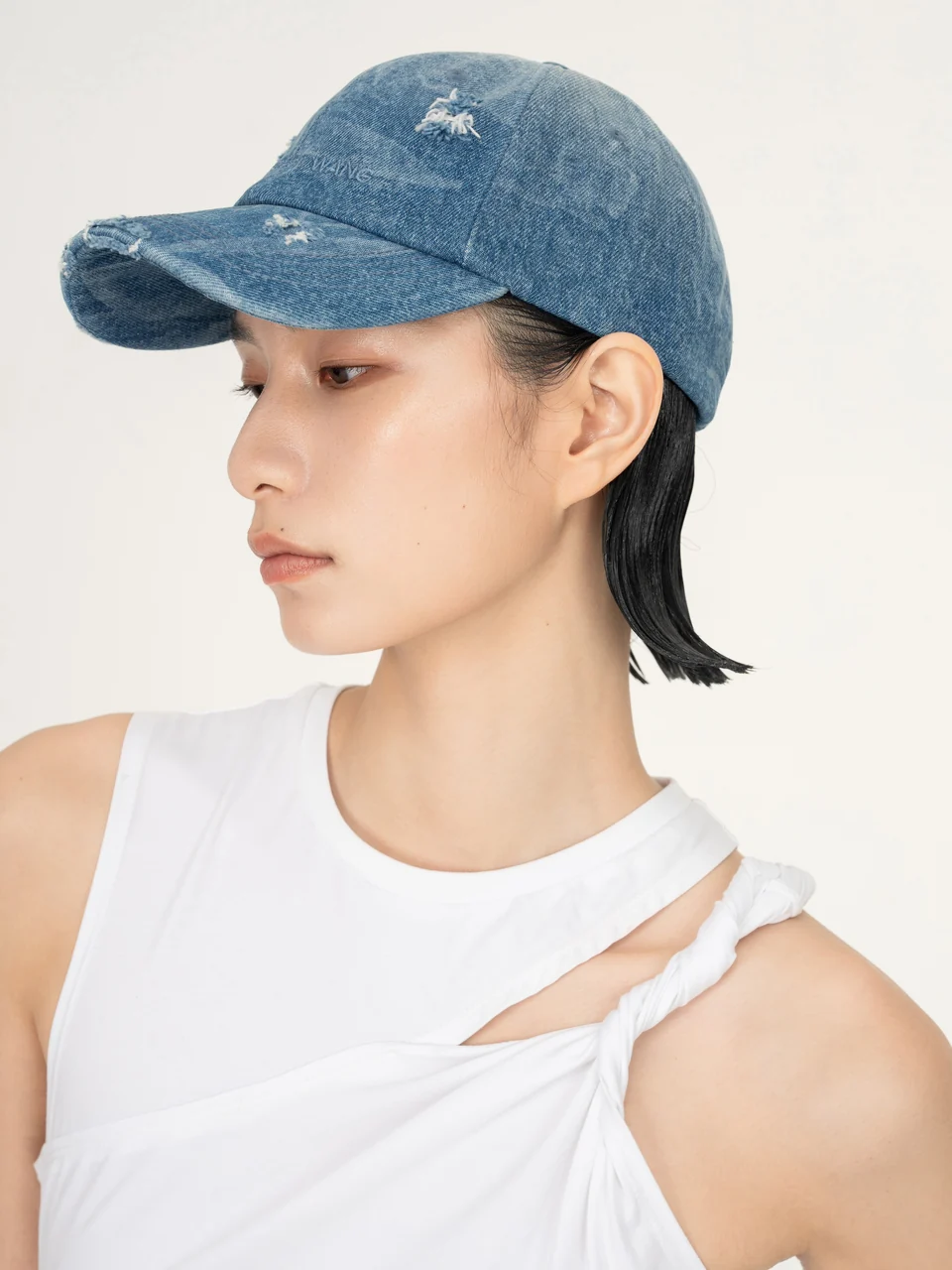 FENG CHEN WANG BLUE DENIMBASEBALL CAP