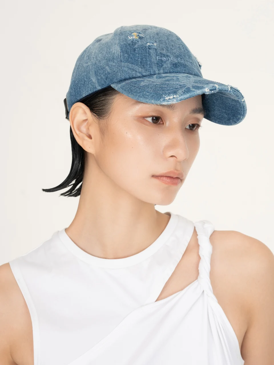 FENG CHEN WANG BLUE DENIMBASEBALL CAP
