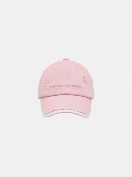 FENG CHEN WANG PINK DENIM BASEBALL CAP