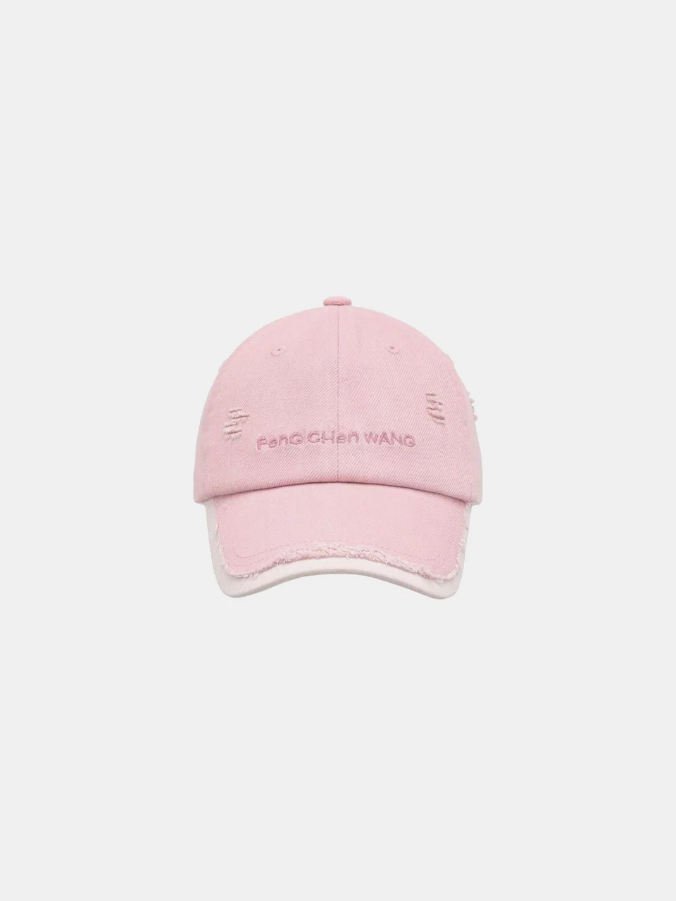FENG CHEN WANG PINK DENIM BASEBALL CAP