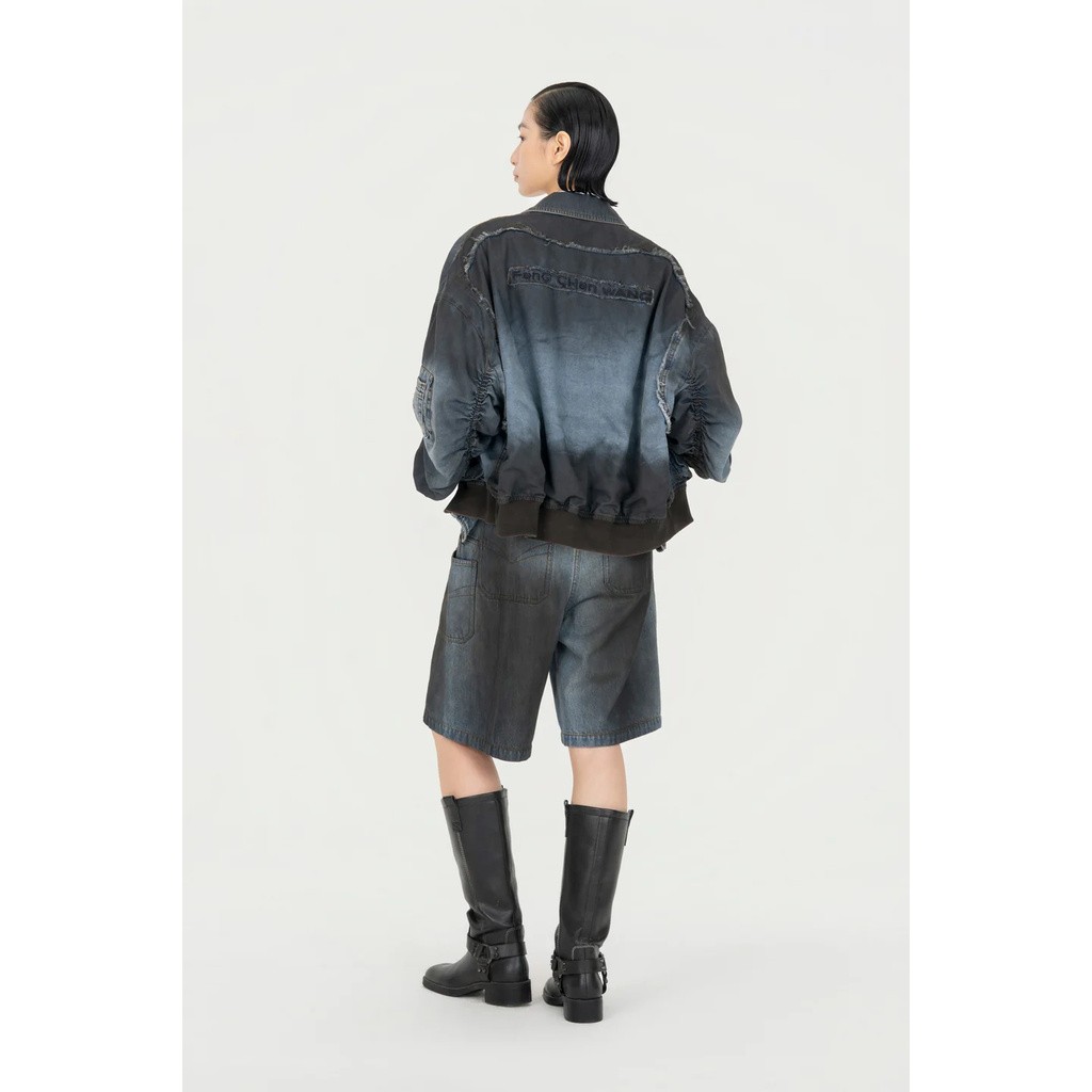 FENG CHEN WANG INDIGO GRADIENT DENIM JACKET