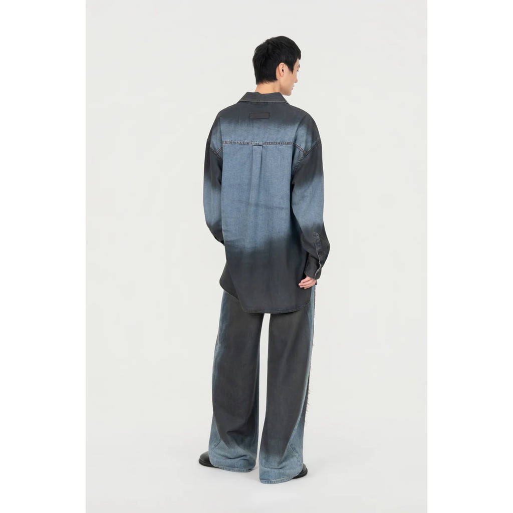 FENG CHEN WANG GRADIENT DENIM SHIRT