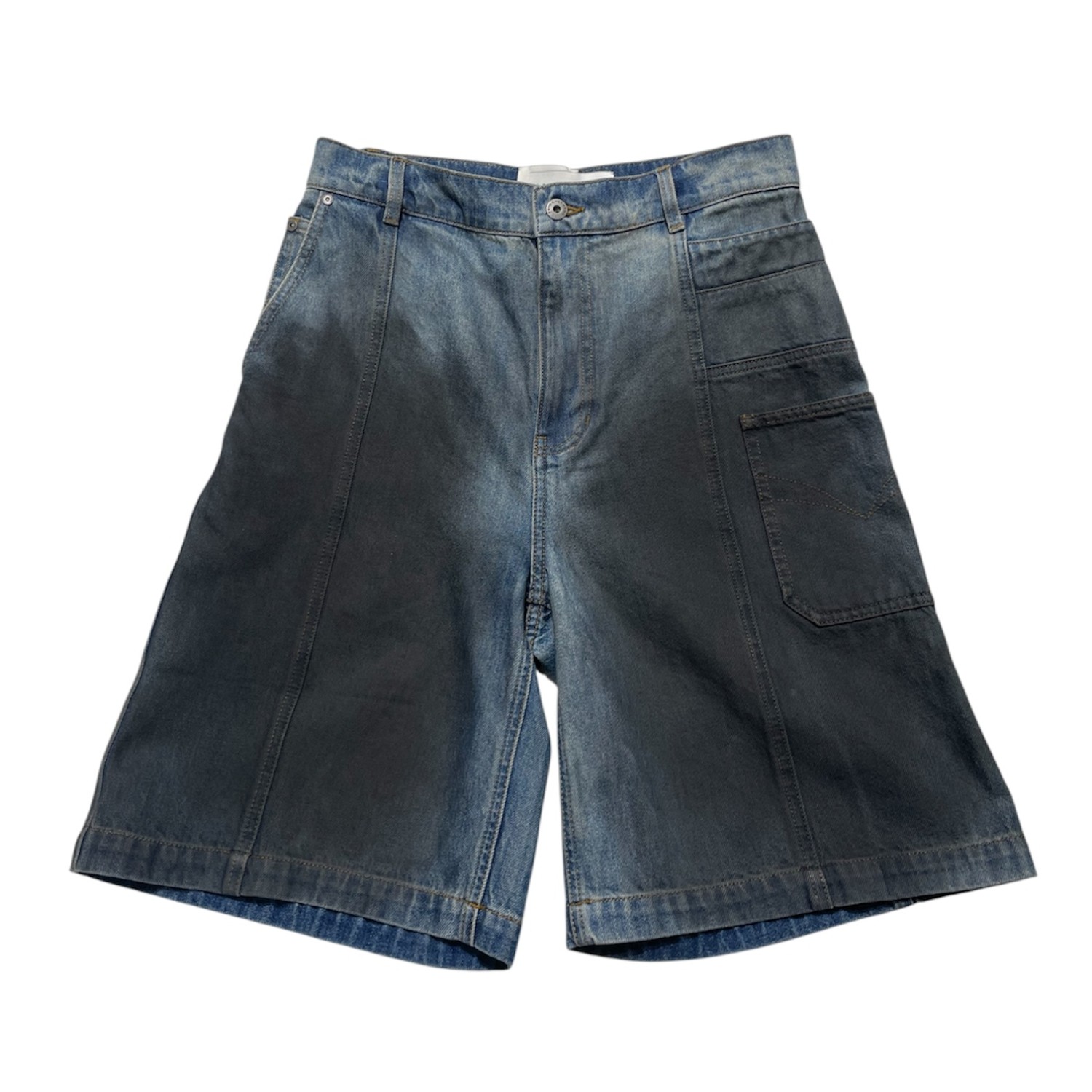 FENG CHEN WANG GRADIENT DENIM SHORT