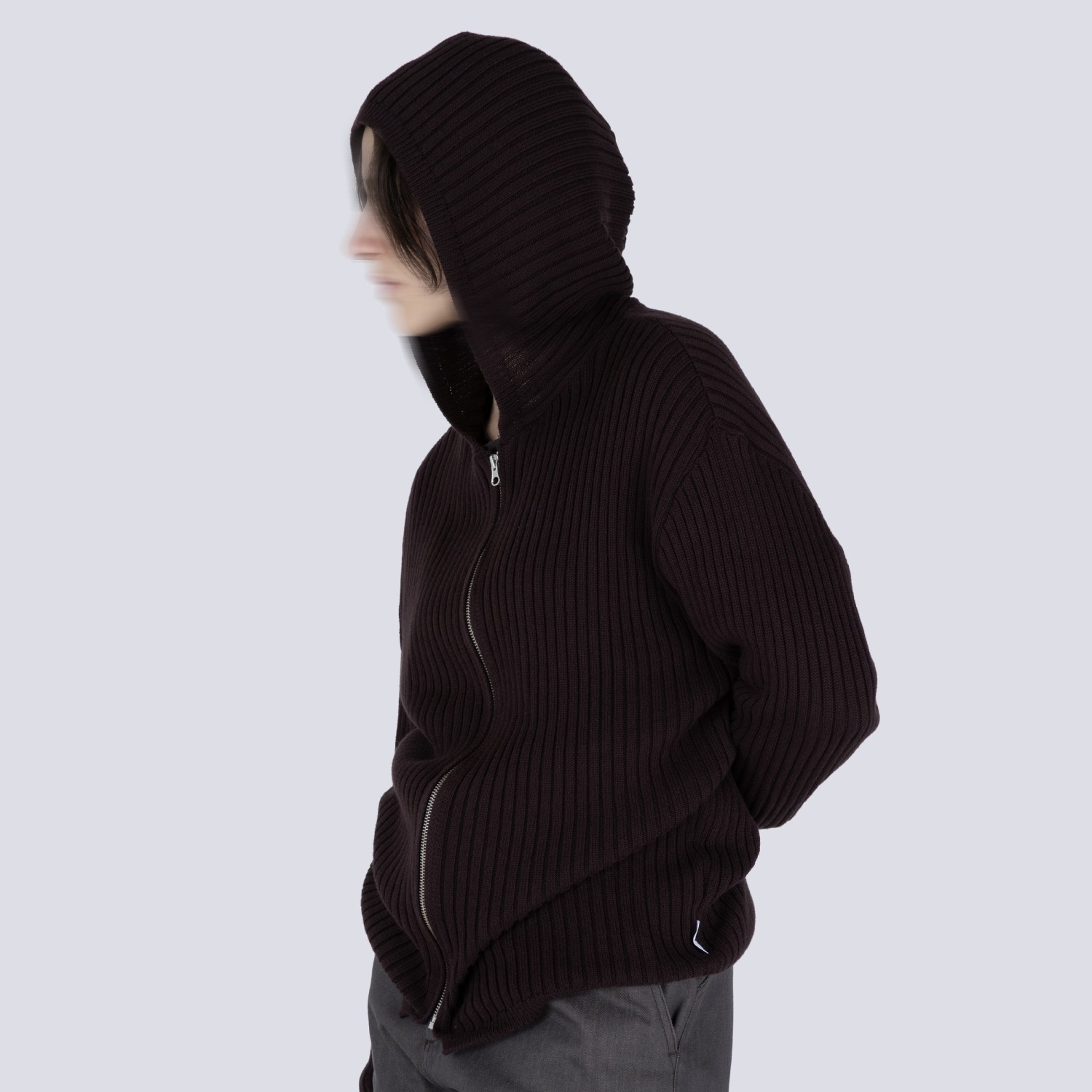 【関税込み】AFFXWRKS ブラウン ニットフーディ MORTAR TOKYO ONLINE（モータルトーキョー） / AFFXWRKS KNIT HOODIE