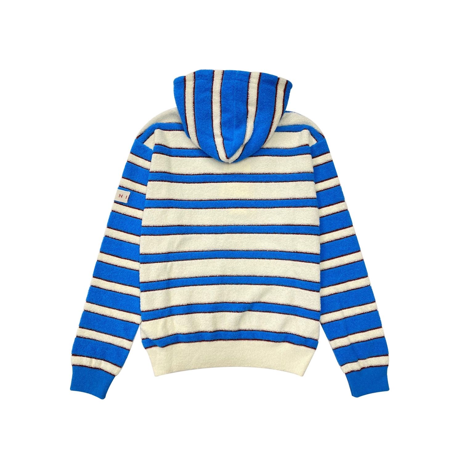 MARNI STRIPED TERRY KNIT HOODIE